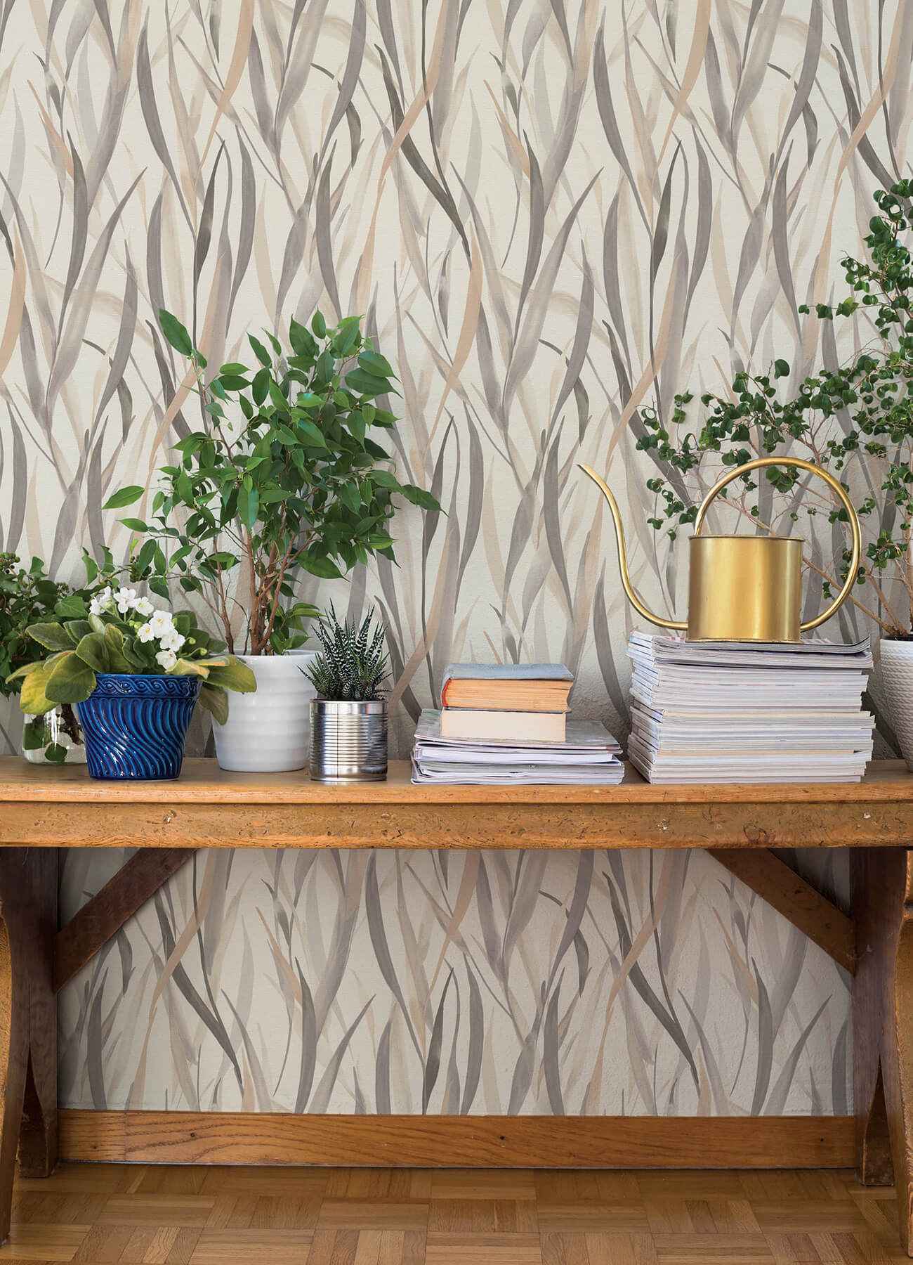 Willoughby Neutral Fronds Wallpaper - York Wallcoverings - 4202-330205 - York Wallcoverings Wallpaper