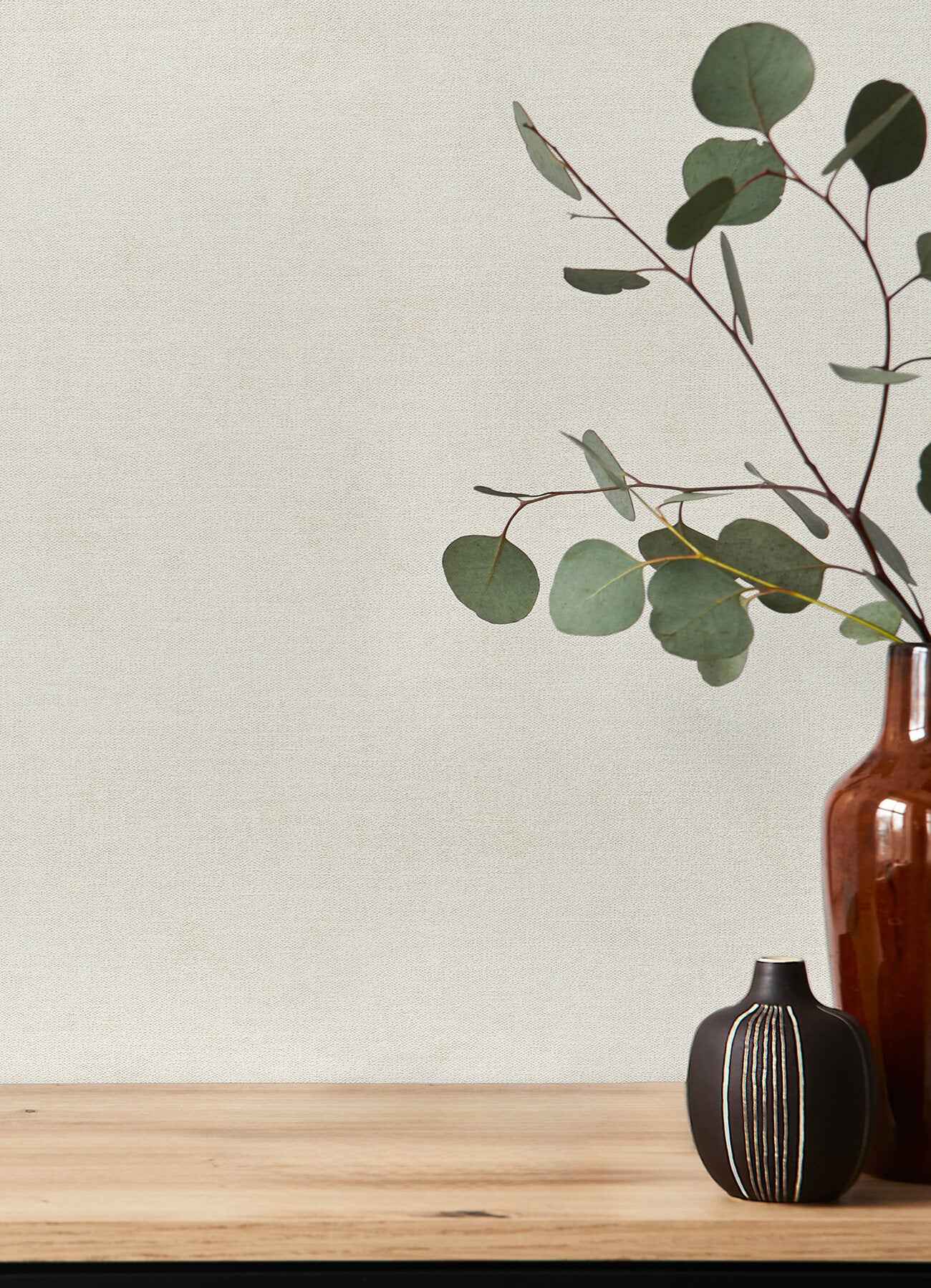 Cullen White Faux Linen Wallpaper - York Wallcoverings - 4202-408126
