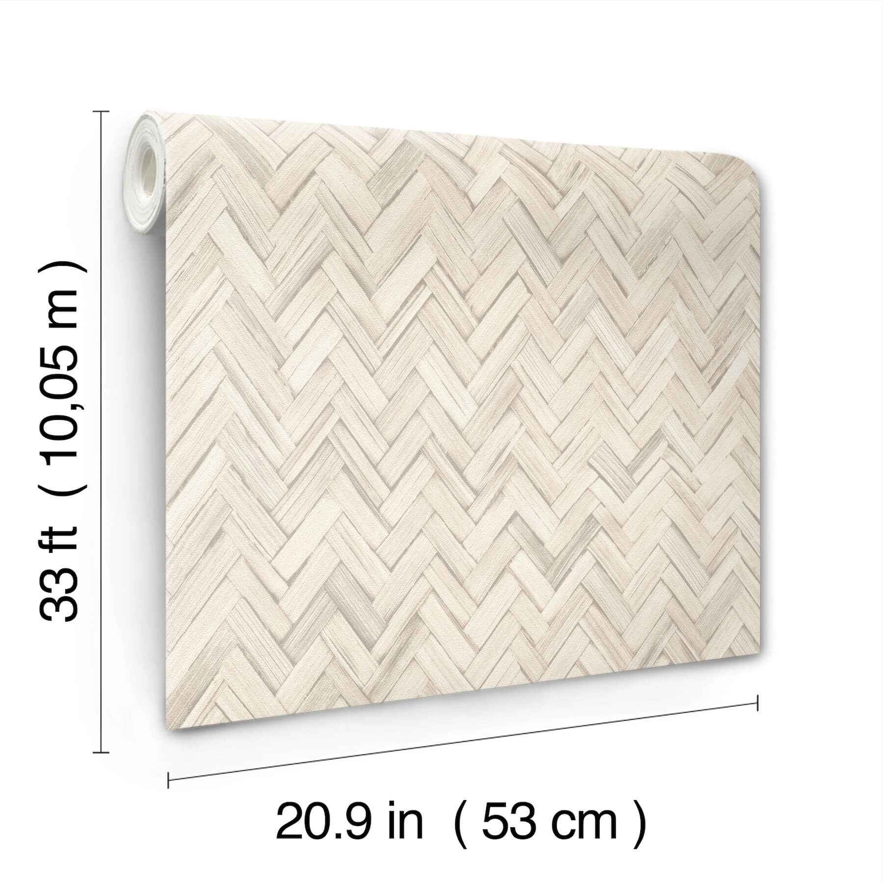 Ellery Beige Herringbone Wallpaper - York Wallcoverings - 4202-410372 - York Wallcoverings Wallpaper