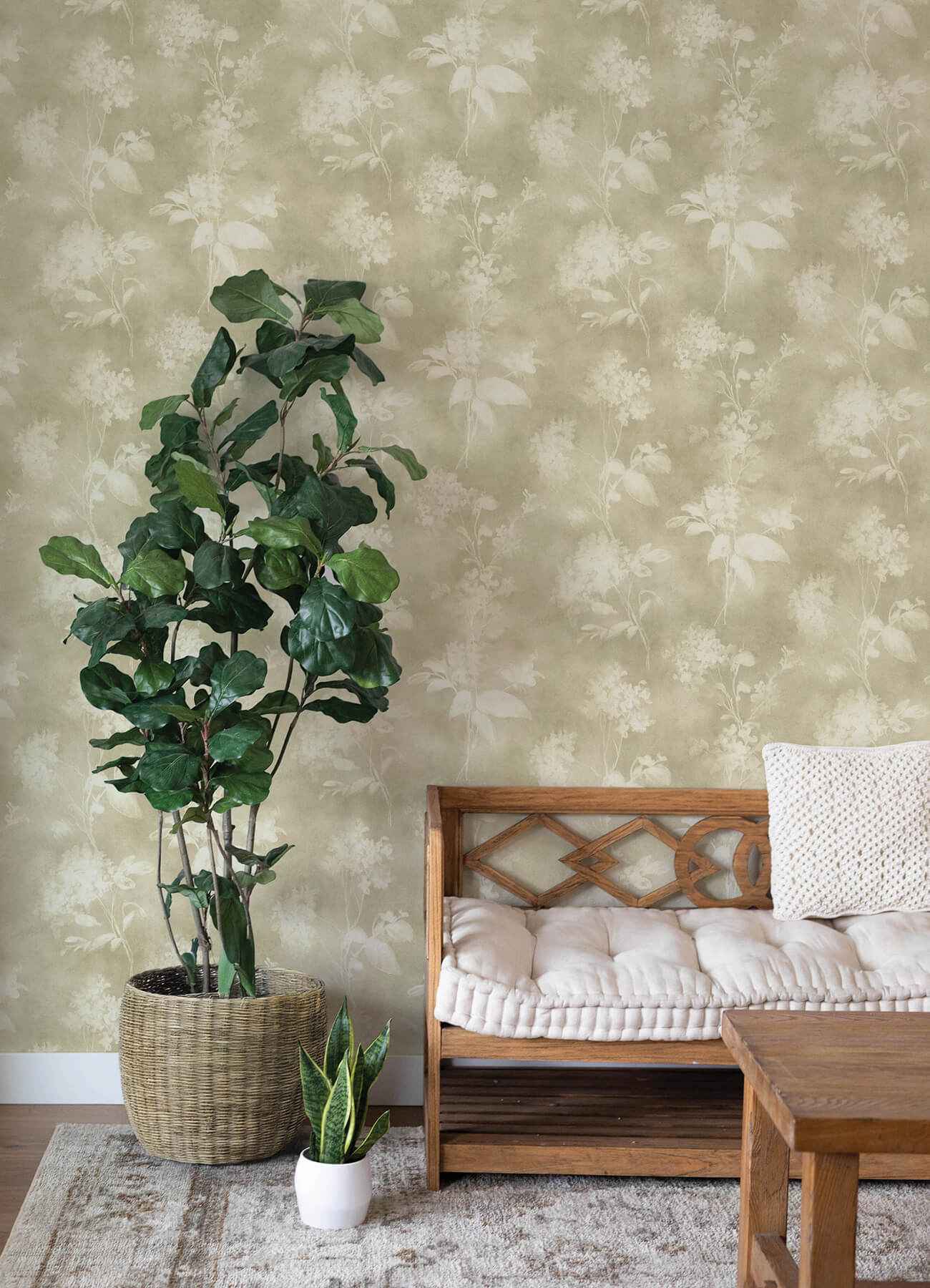 Izara Light Green Botanical Wallpaper - York Wallcoverings - 4202-481402 - York Wallcoverings Wallpaper