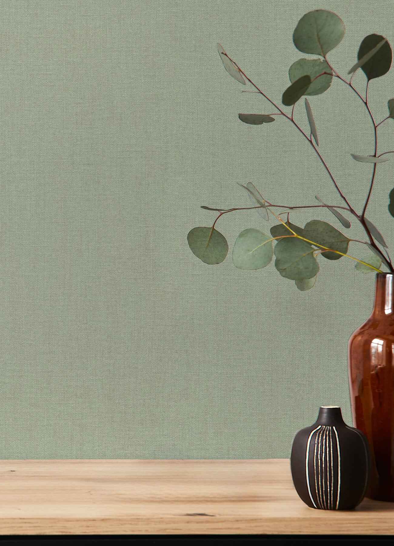 Naim Sage Solid Texture Wallpaper - York Wallcoverings - 4202-484588