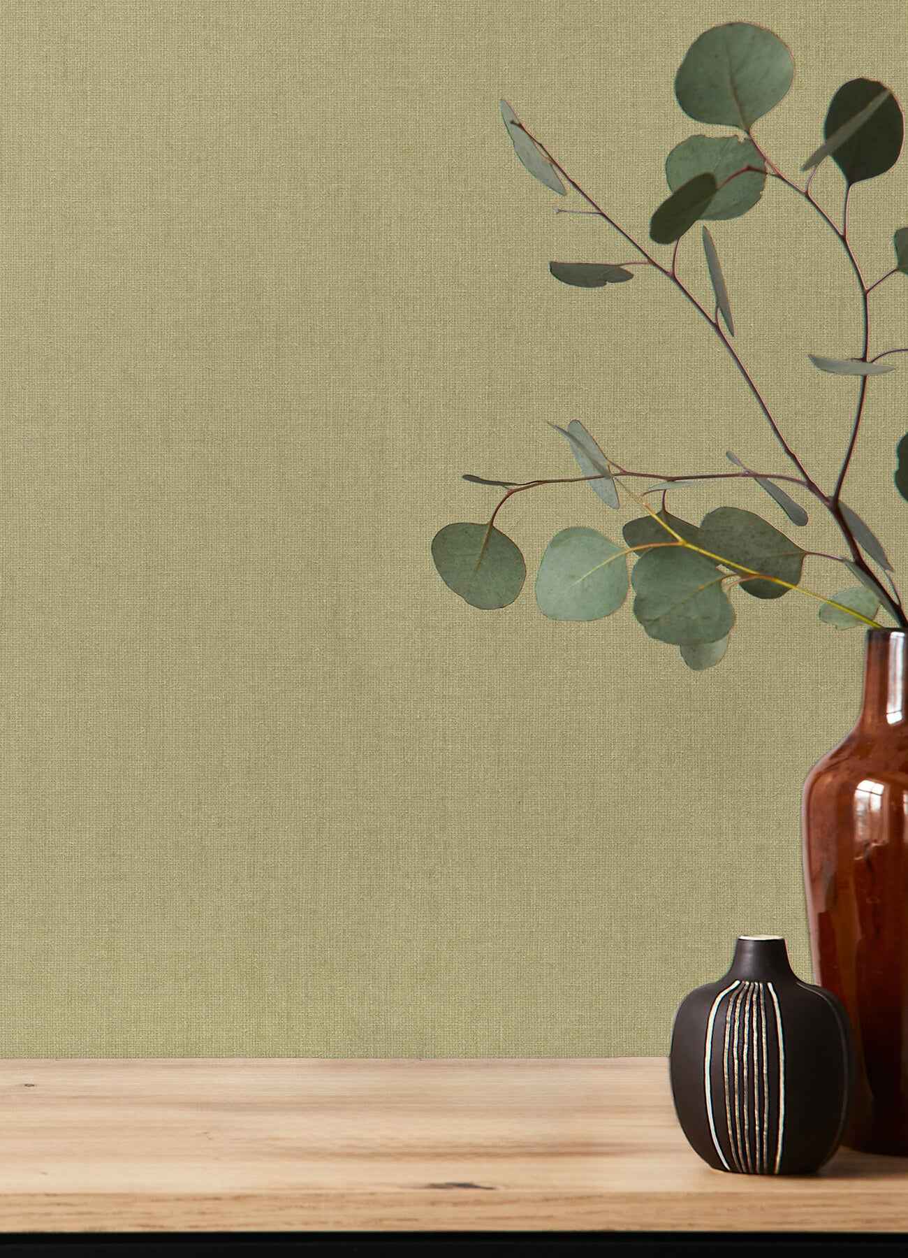 Naim Olive Solid Texture Wallpaper - York Wallcoverings - 4202-484687