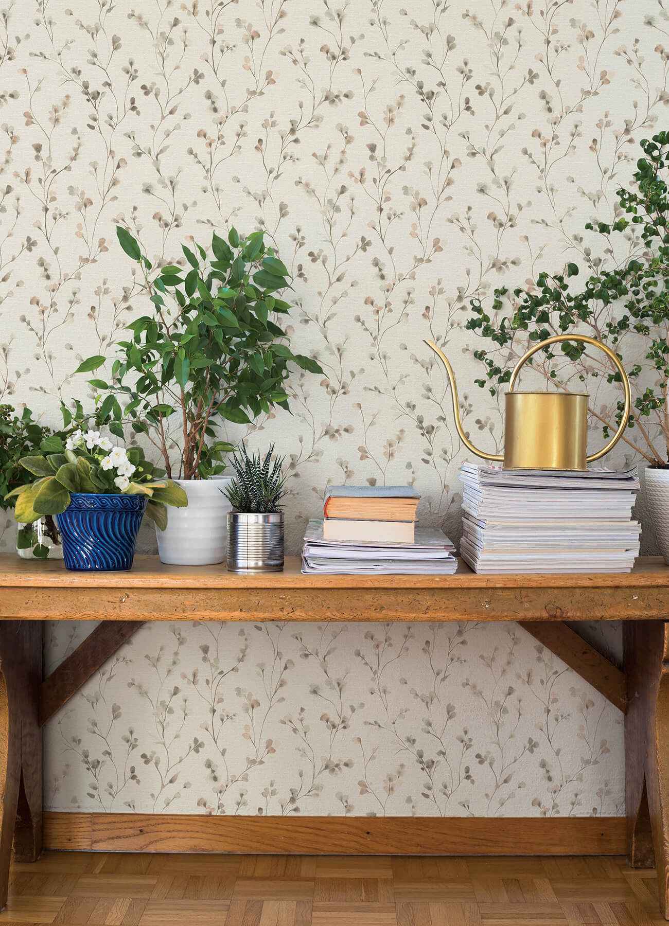 Romy Neutral Springtime Trail Wallpaper - York Wallcoverings - 4202-486131 - York Wallcoverings Wallpaper