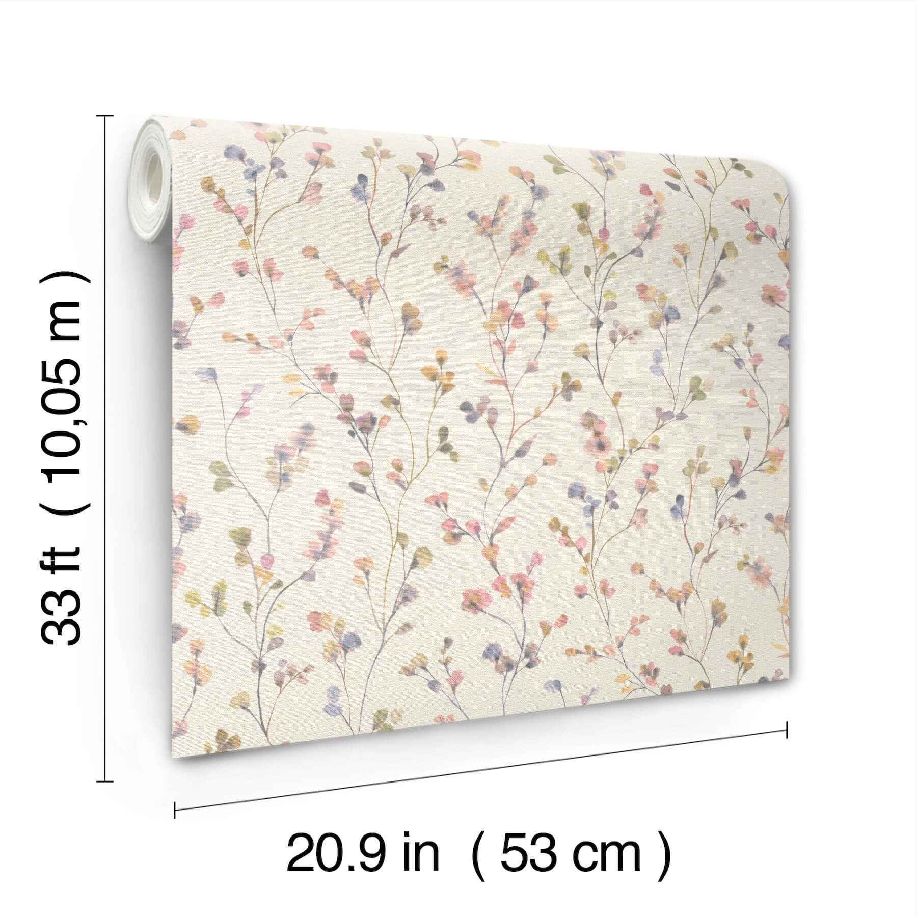 Romy Pink Springtime Trail Wallpaper - York Wallcoverings - 4202-486155 - York Wallcoverings Wallpaper