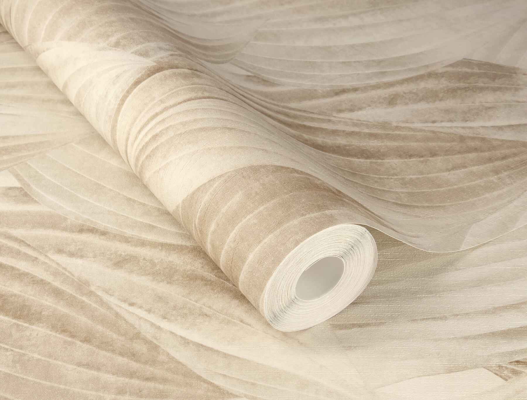 Melora Beige Leaf Wallpaper - York Wallcoverings - 4202-571554 - York Wallcoverings Wallpaper