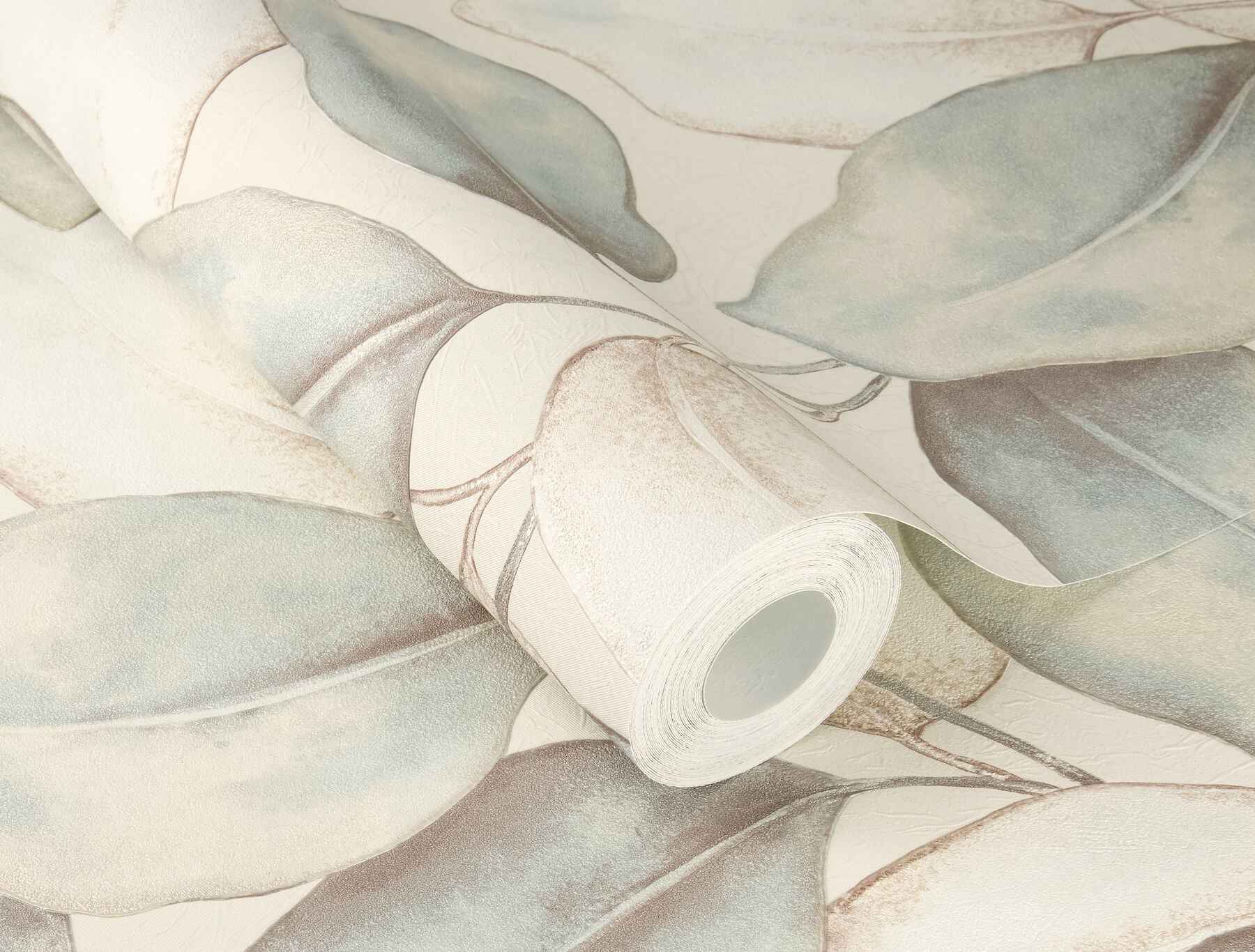 Evanthe Aqua Vine Wallpaper - York Wallcoverings - 4202-659863 - York Wallcoverings Wallpaper