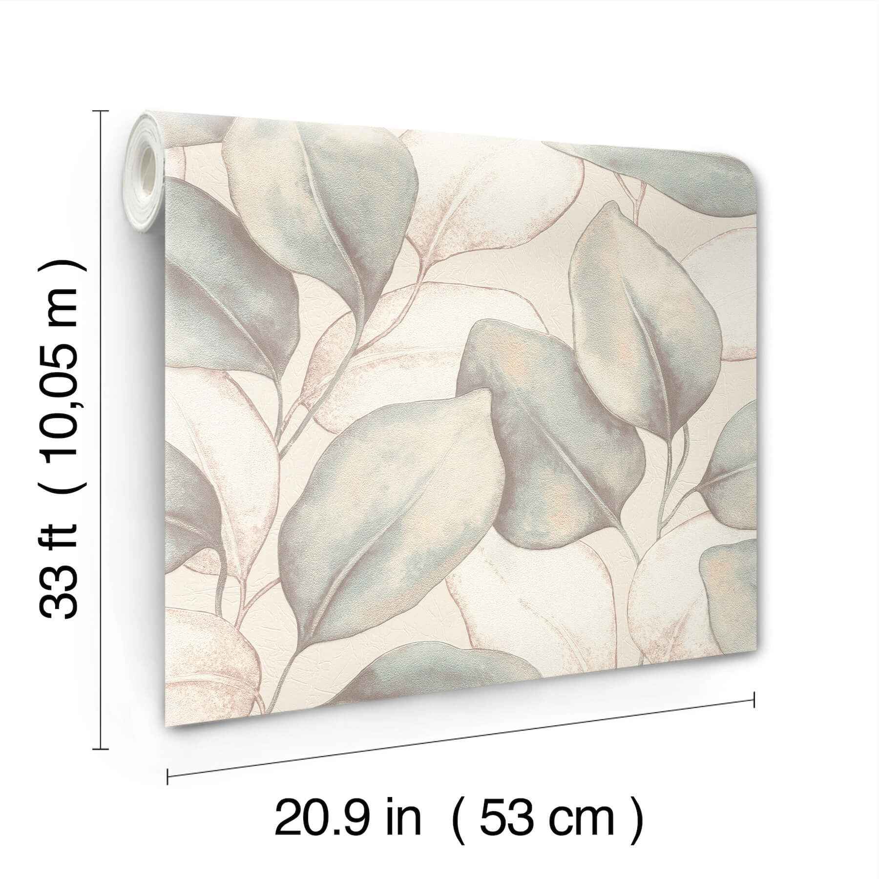 Evanthe Aqua Vine Wallpaper - York Wallcoverings - 4202-659863 - York Wallcoverings Wallpaper