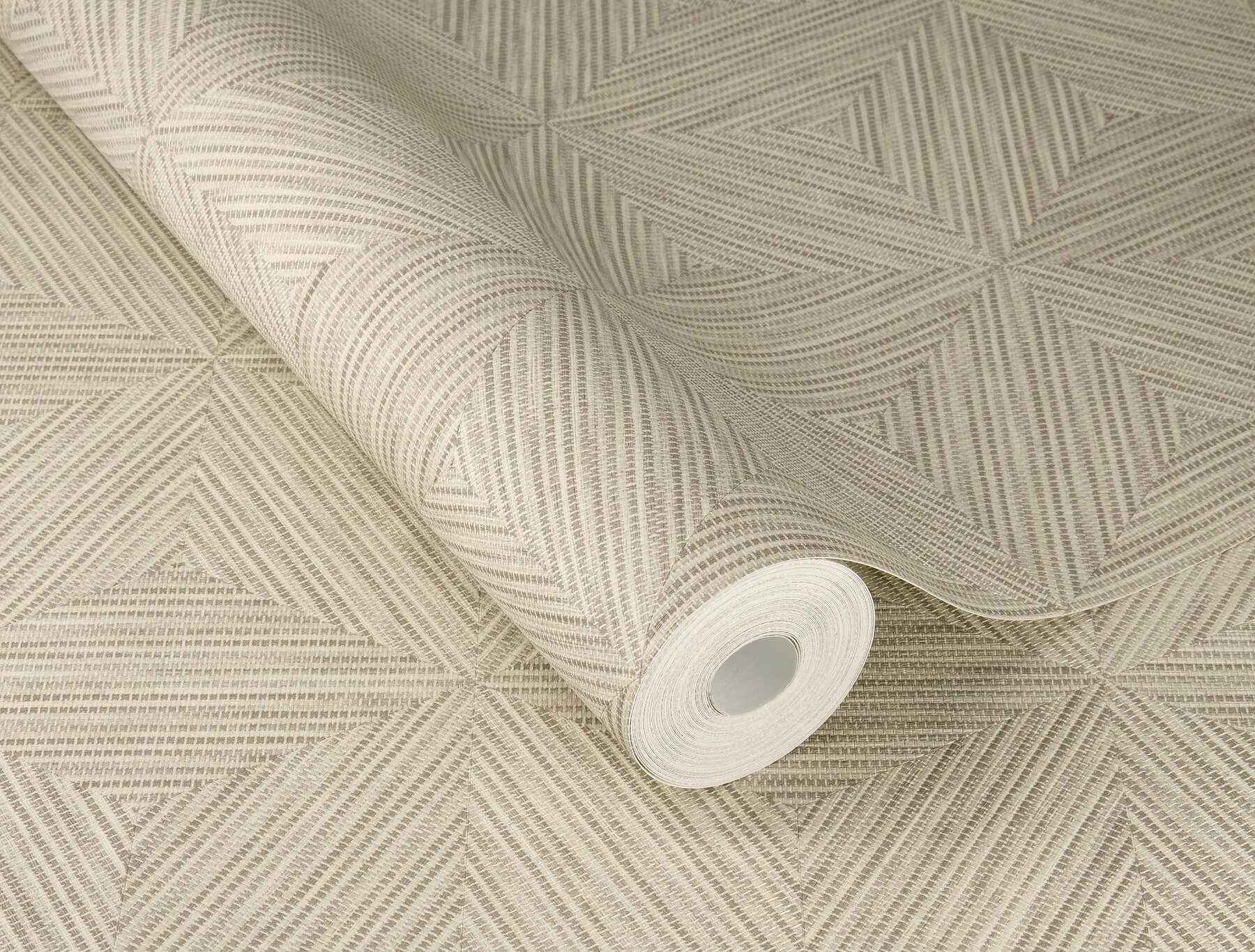 Anara Grey Geo Faux Grasscloth Wallpaper - York Wallcoverings - 4202-571257 - York Wallcoverings Wallpaper