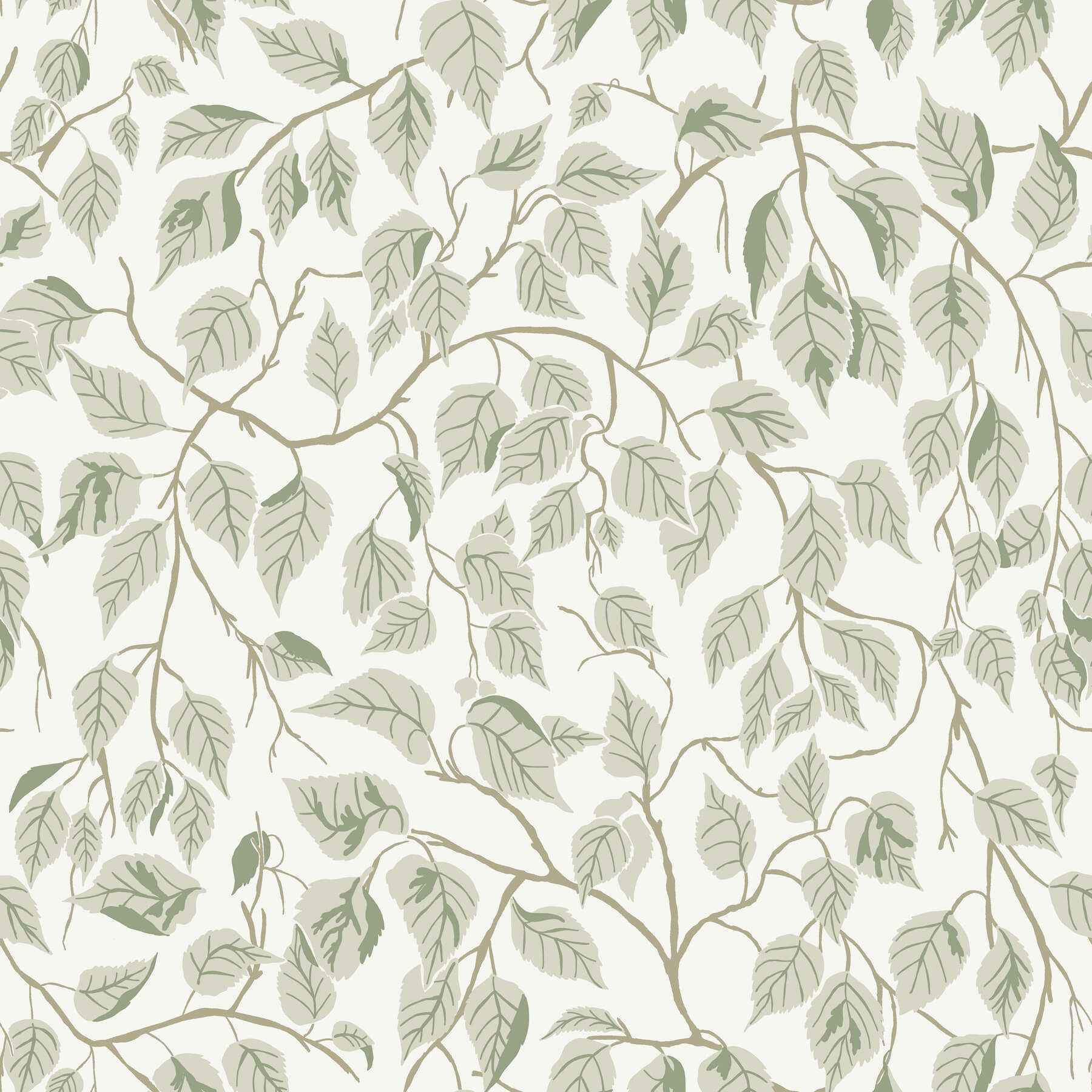 Hängbjörk Sage Vine Wallpaper - York Wallcoverings - 4201-20107