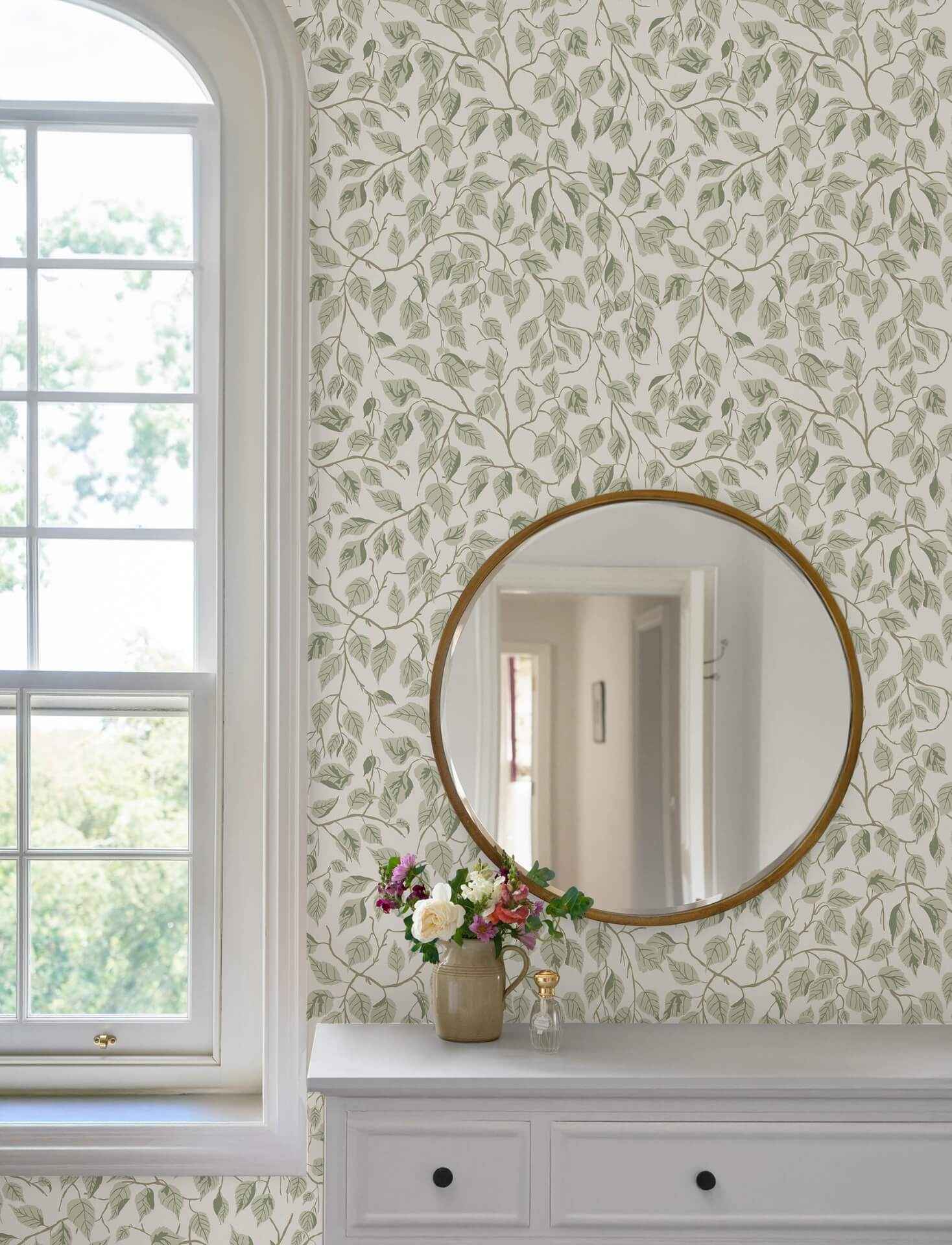 Hängbjörk Sage Vine Wallpaper - York Wallcoverings - 4201-20107 - York Wallcoverings Wallpaper