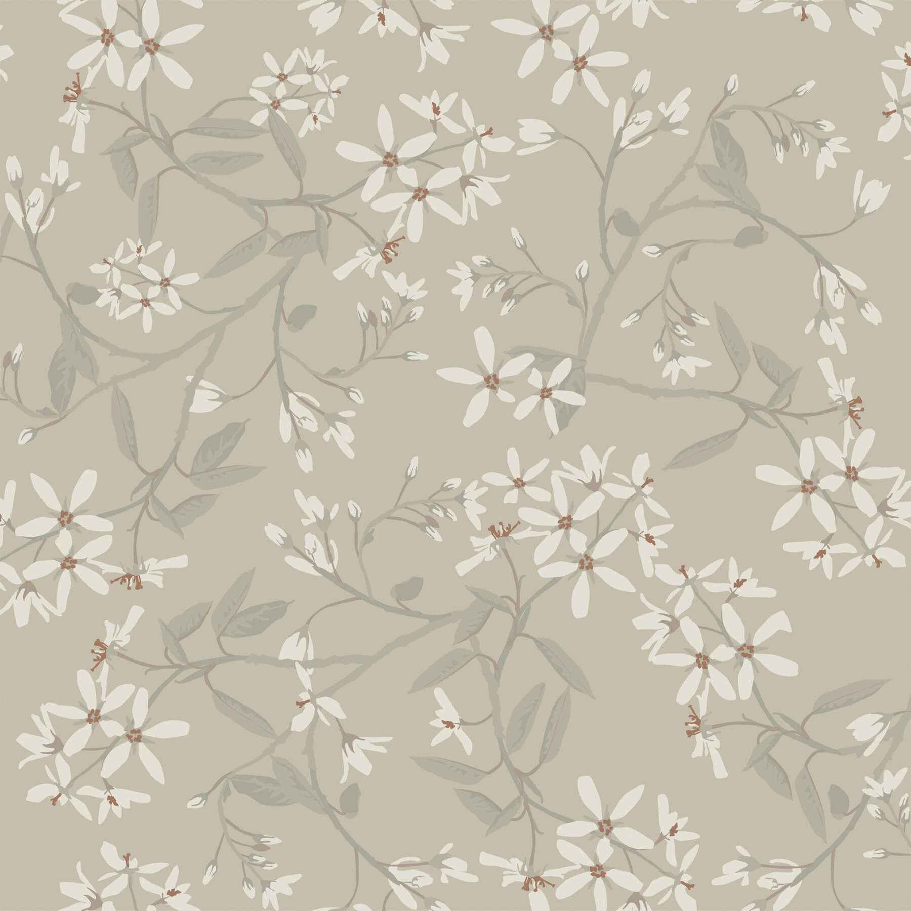 Paradis Grey Bouquet Toss Wallpaper - York Wallcoverings - 4201-20113