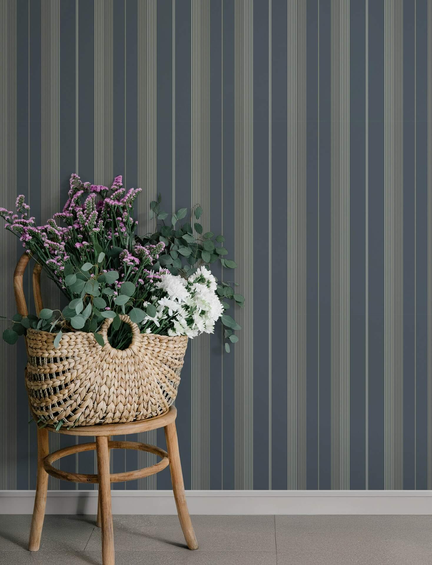 herrgrd-navy-stripe-wallpaper-york-wallcoverings-4201-20120 - York Wallcoverings Wallpaper