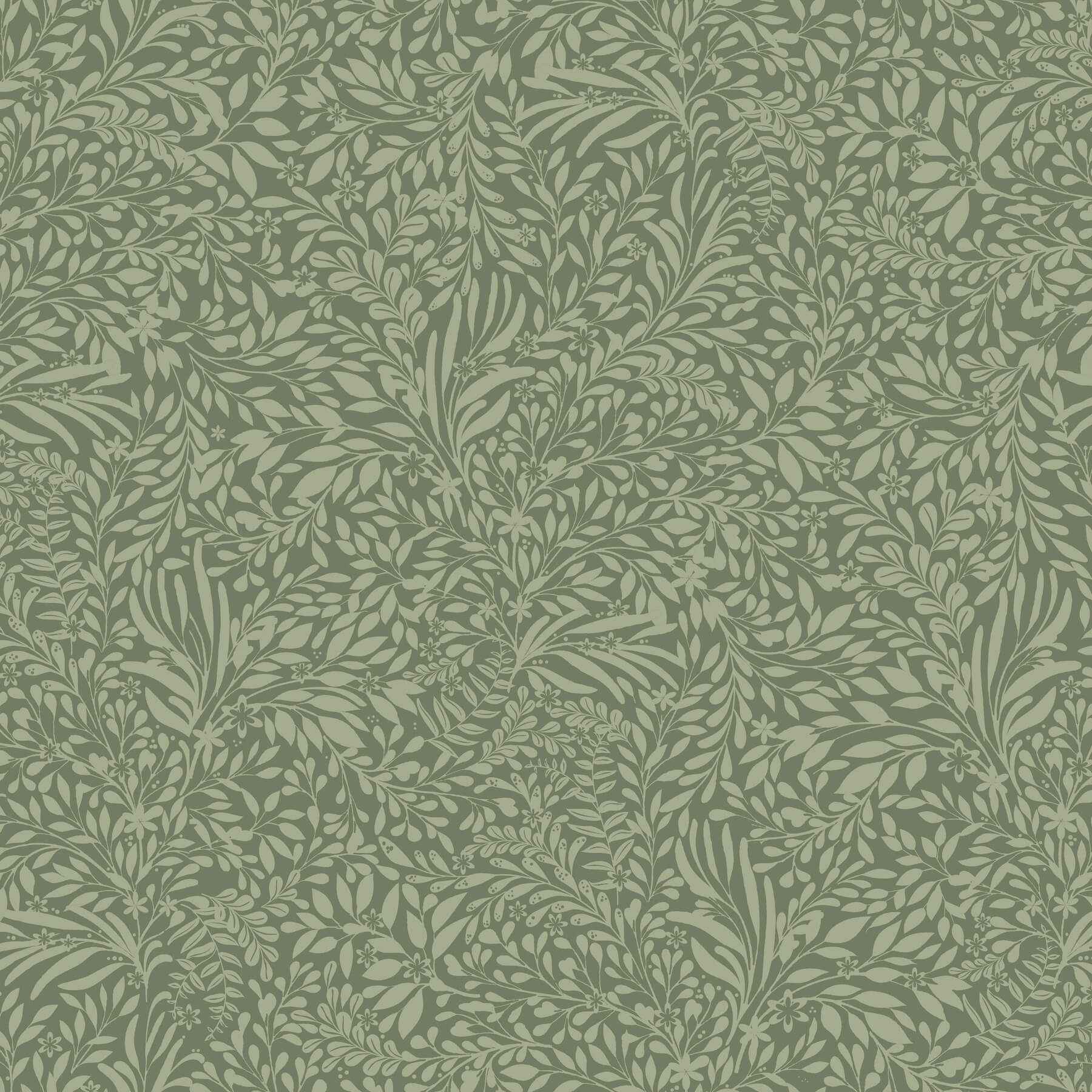Kristina Evergreen Botanical Wallpaper - York Wallcoverings - 4201-20129 - York Wallcoverings Wallpaper