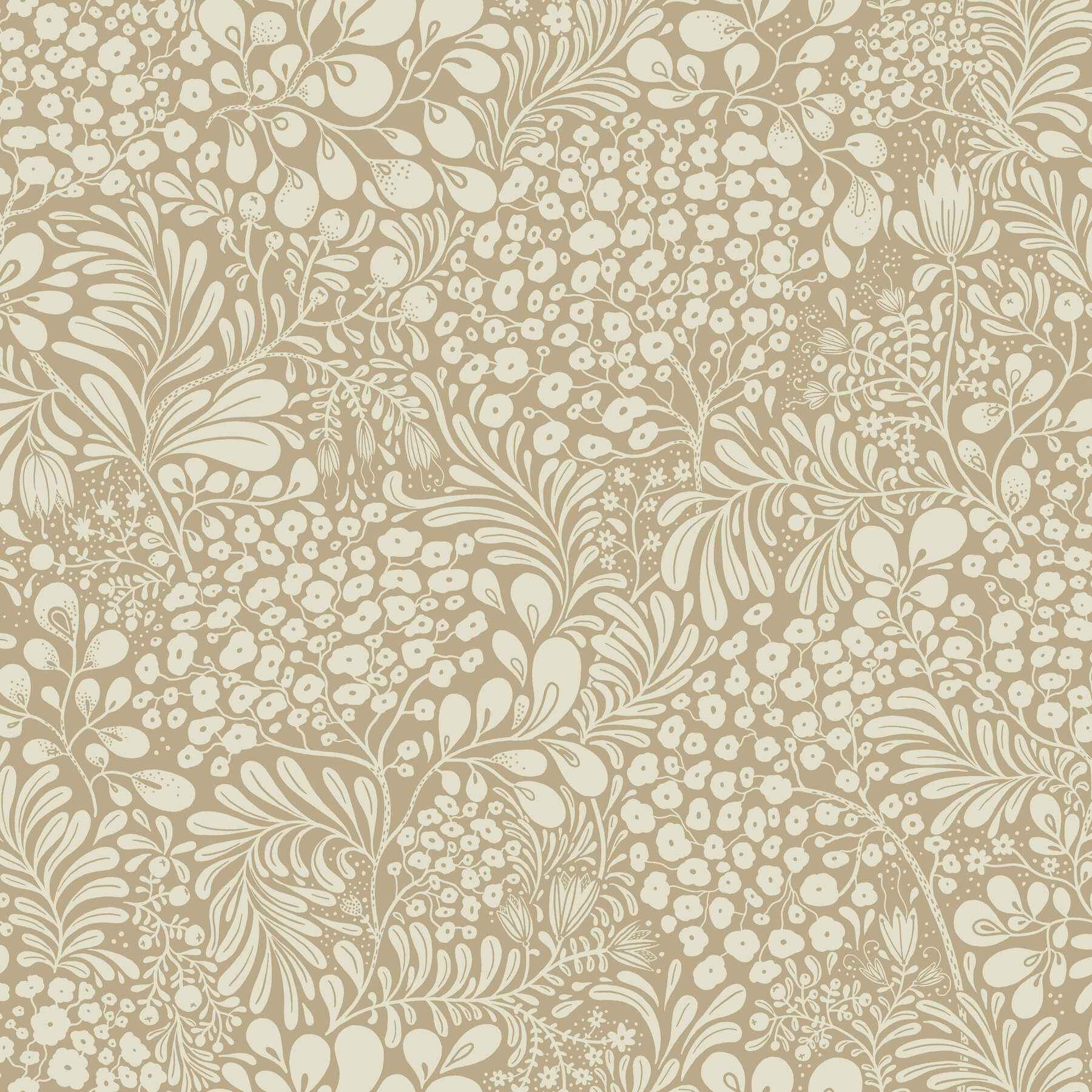 Siv Chestnut Botanical Wallpaper - York Wallcoverings - 4201-48002 - York Wallcoverings Wallpaper