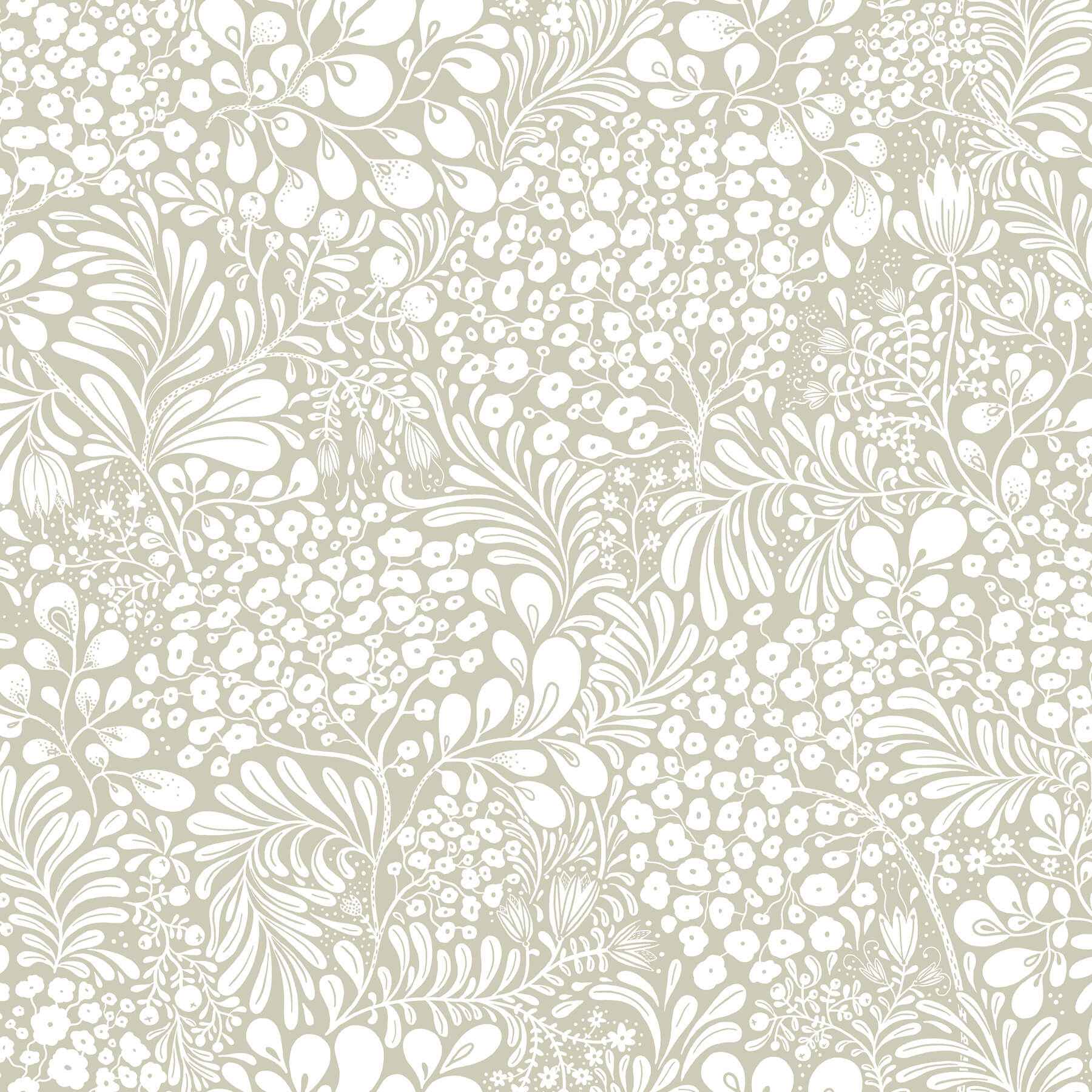 Siv Dark Grey Botanical Wallpaper - York Wallcoverings - 4201-65131