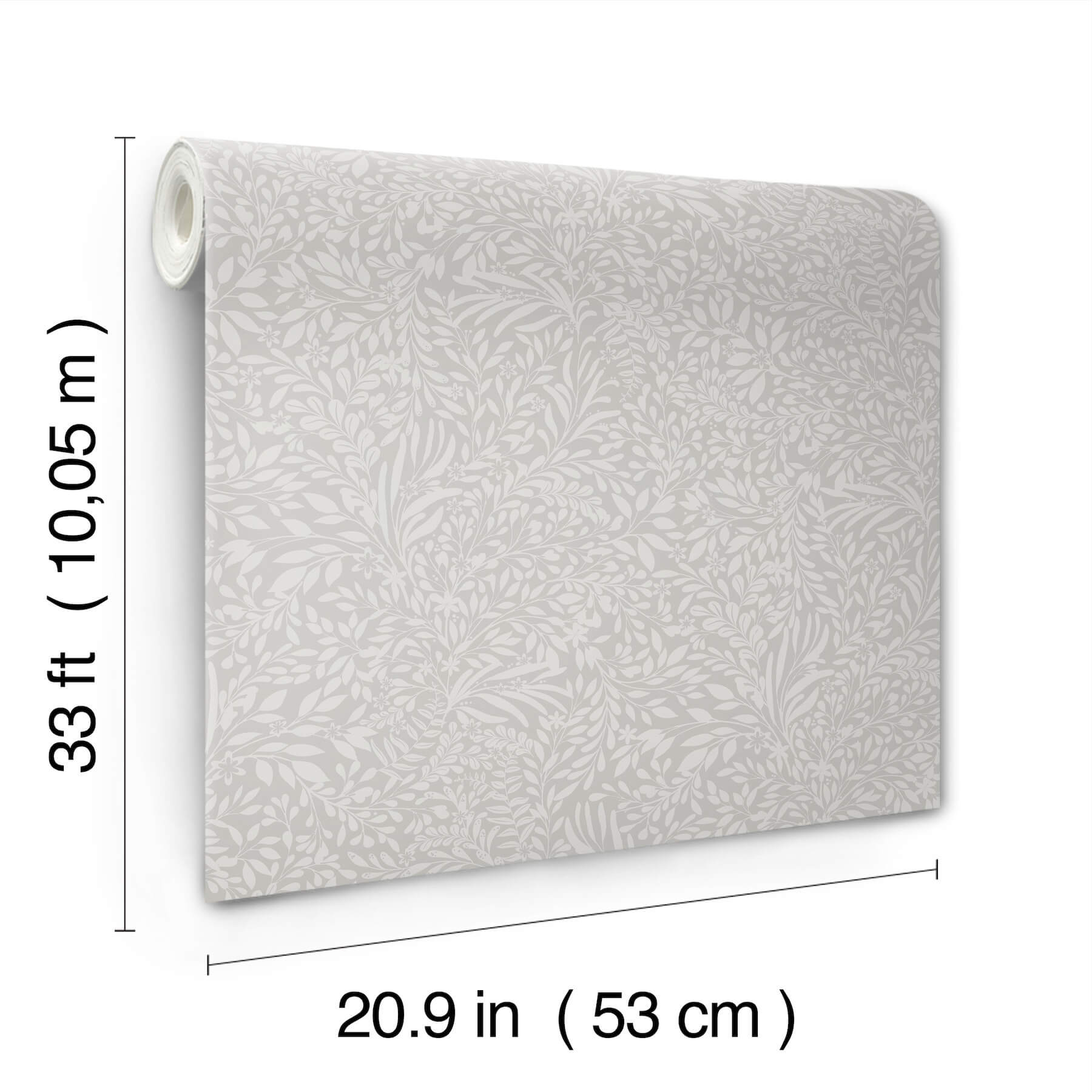 kristina-light-grey-botanical-wallpaper-york-wallcoverings-4201-92116 - York Wallcoverings Wallpaper