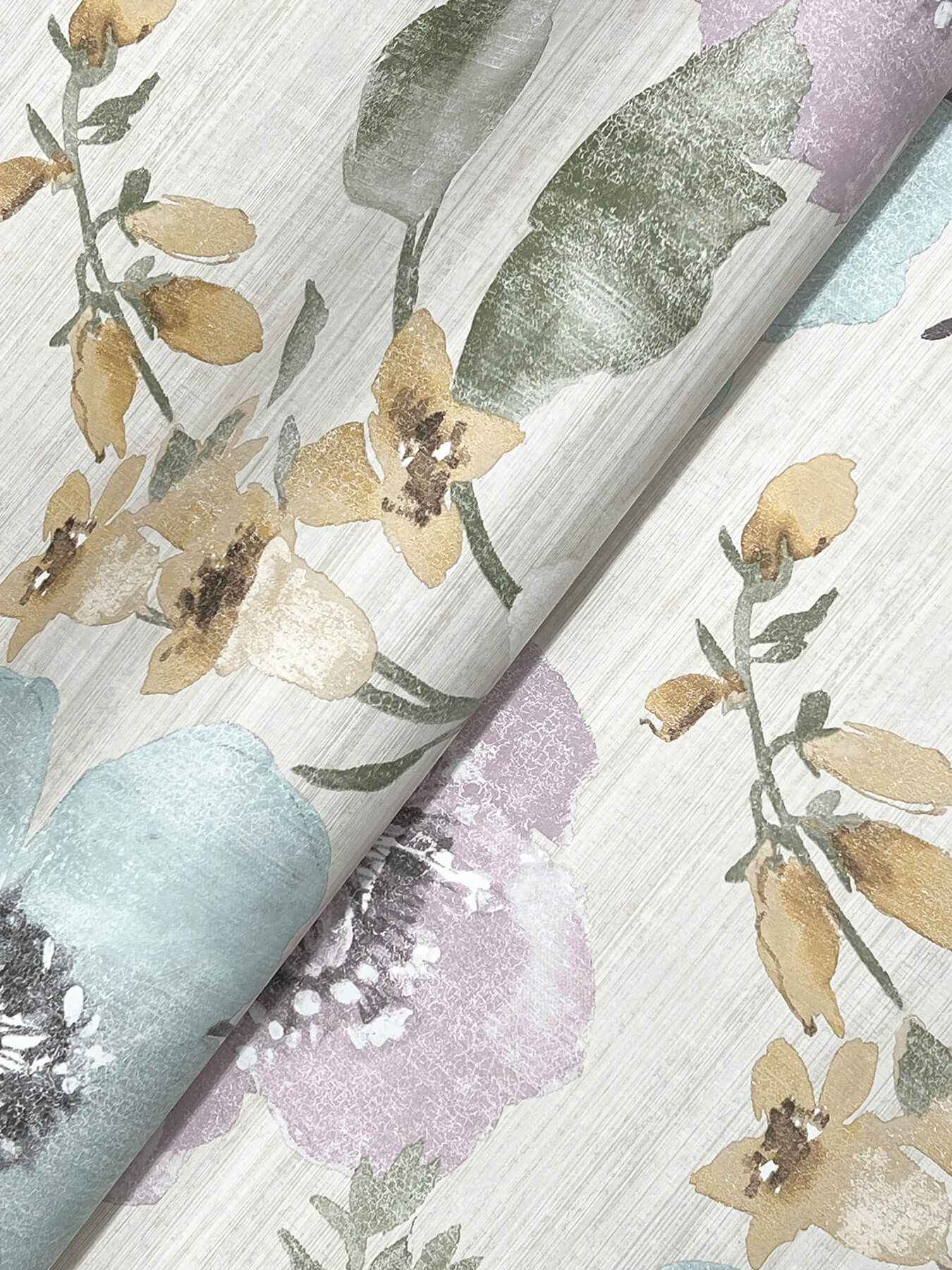 Evelyn Lavender Floral Wallpaper - York Wallcoverings - LL3202 - York Wallcoverings Wallpaper