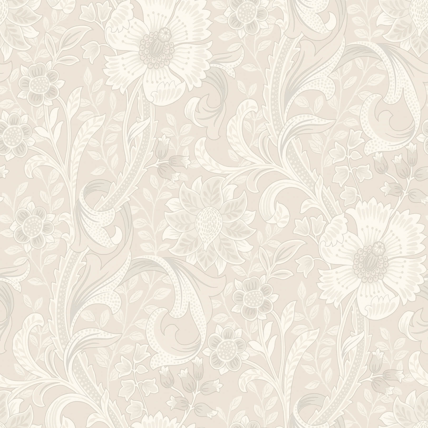 liora-neutral-floral-trail-wallpaper-york-wallcoverings-4191-83011 - York Wallcoverings Papel pintado