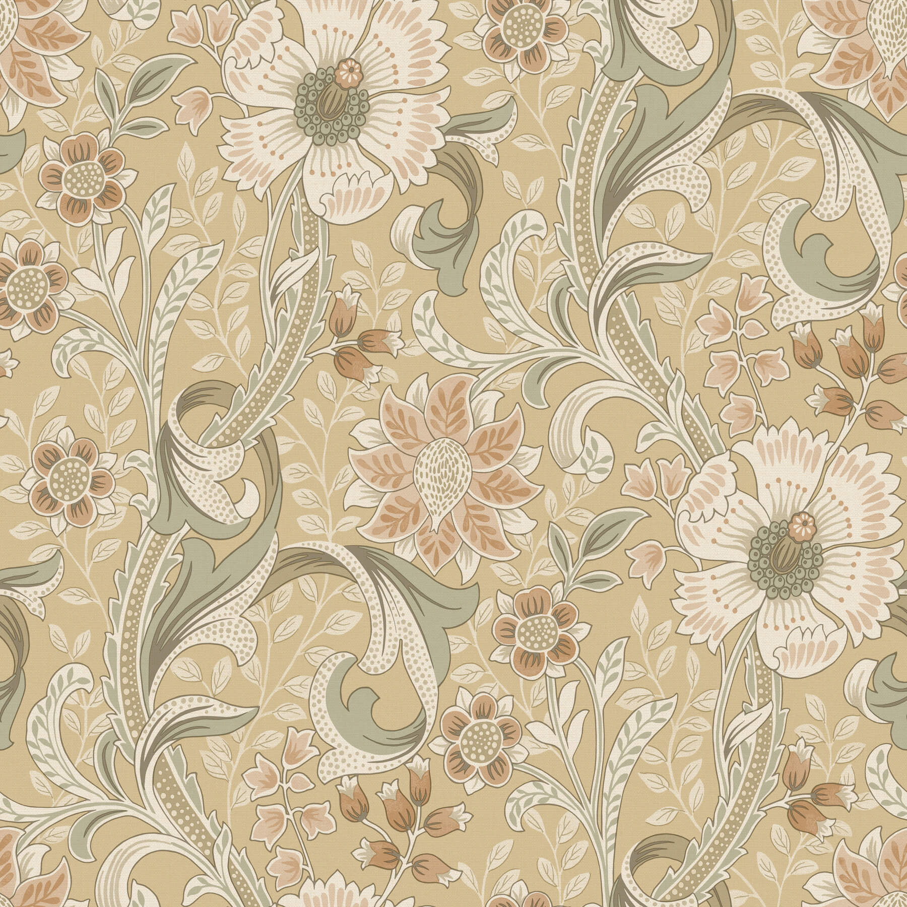 liora-butter-floral-trail-wallpaper-york-wallcoverings-4191-83016 - York Wallcoverings Wallpaper