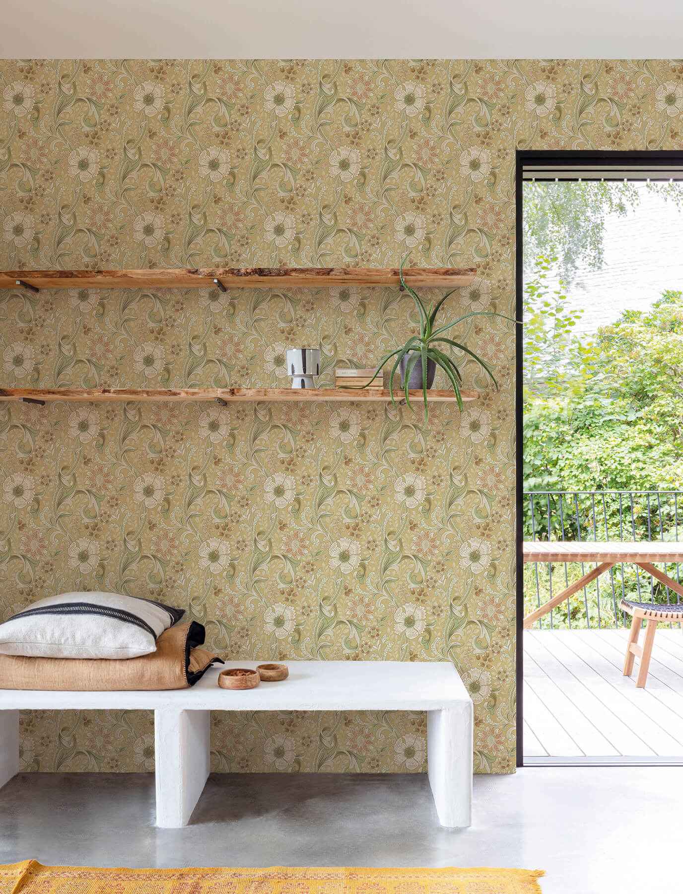 Liora Butter Floral Trail Wallpaper - York Wallcoverings - 4191-83016