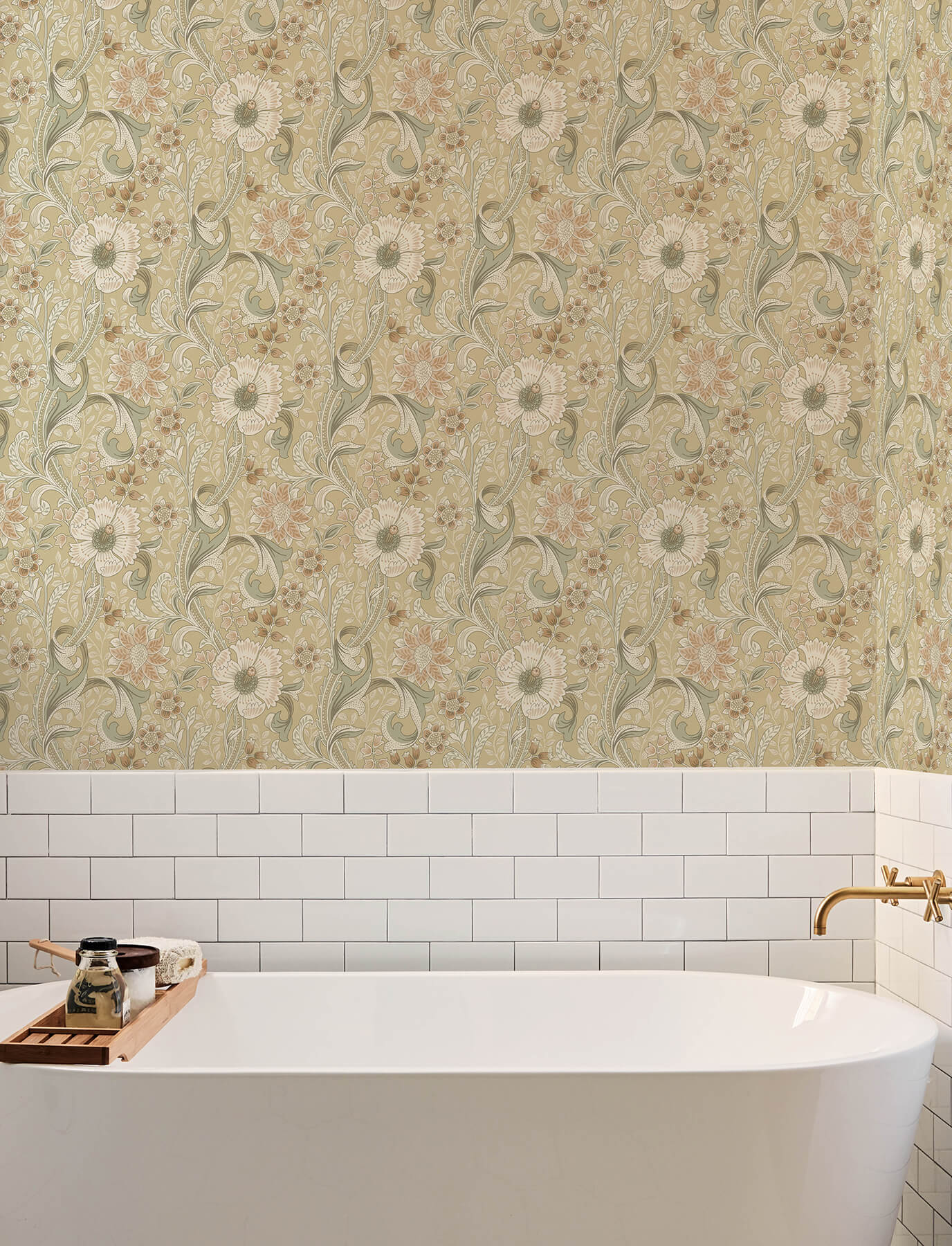 liora-butter-floral-trail-wallpaper-york-wallcoverings-4191-83016 - York Wallcoverings Papel pintado