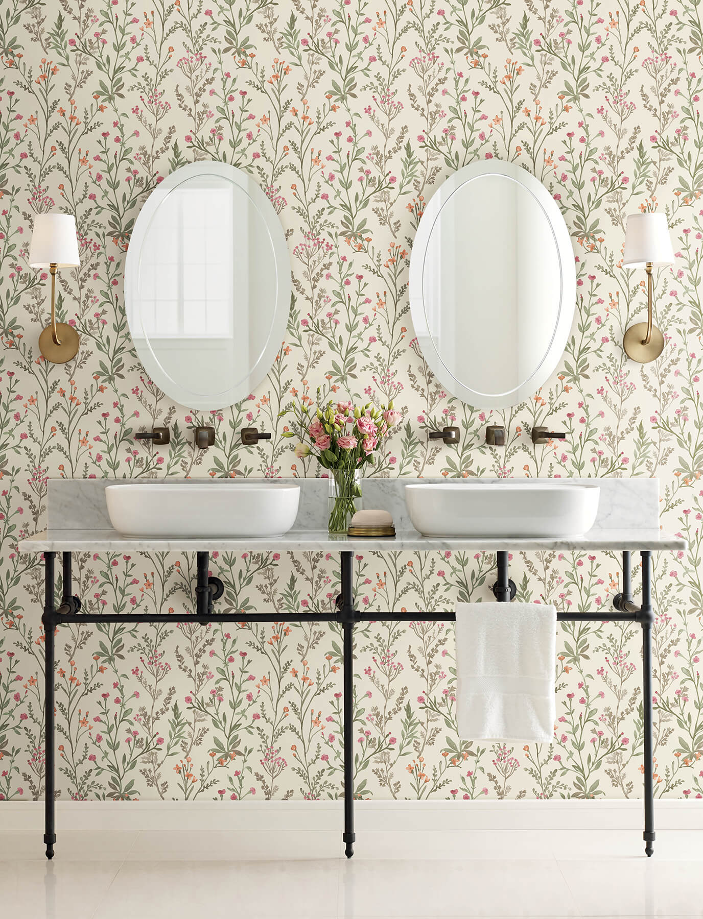 laverne-green-wildflowers-wallpaper-york-wallcoverings-4191-83019 - York Wallcoverings Papel pintado
