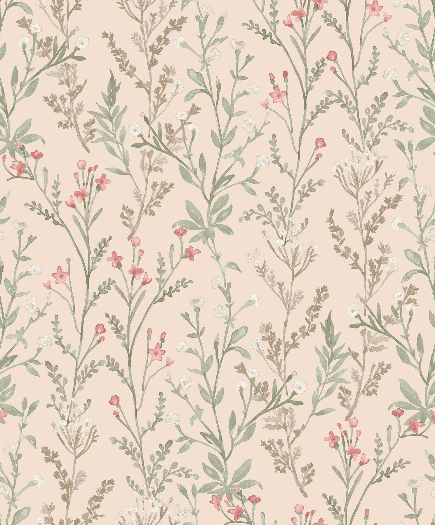 laverne-blush-wildflowers-wallpaper-york-wallcoverings-4191-83020 - York Wallcoverings Wallpaper