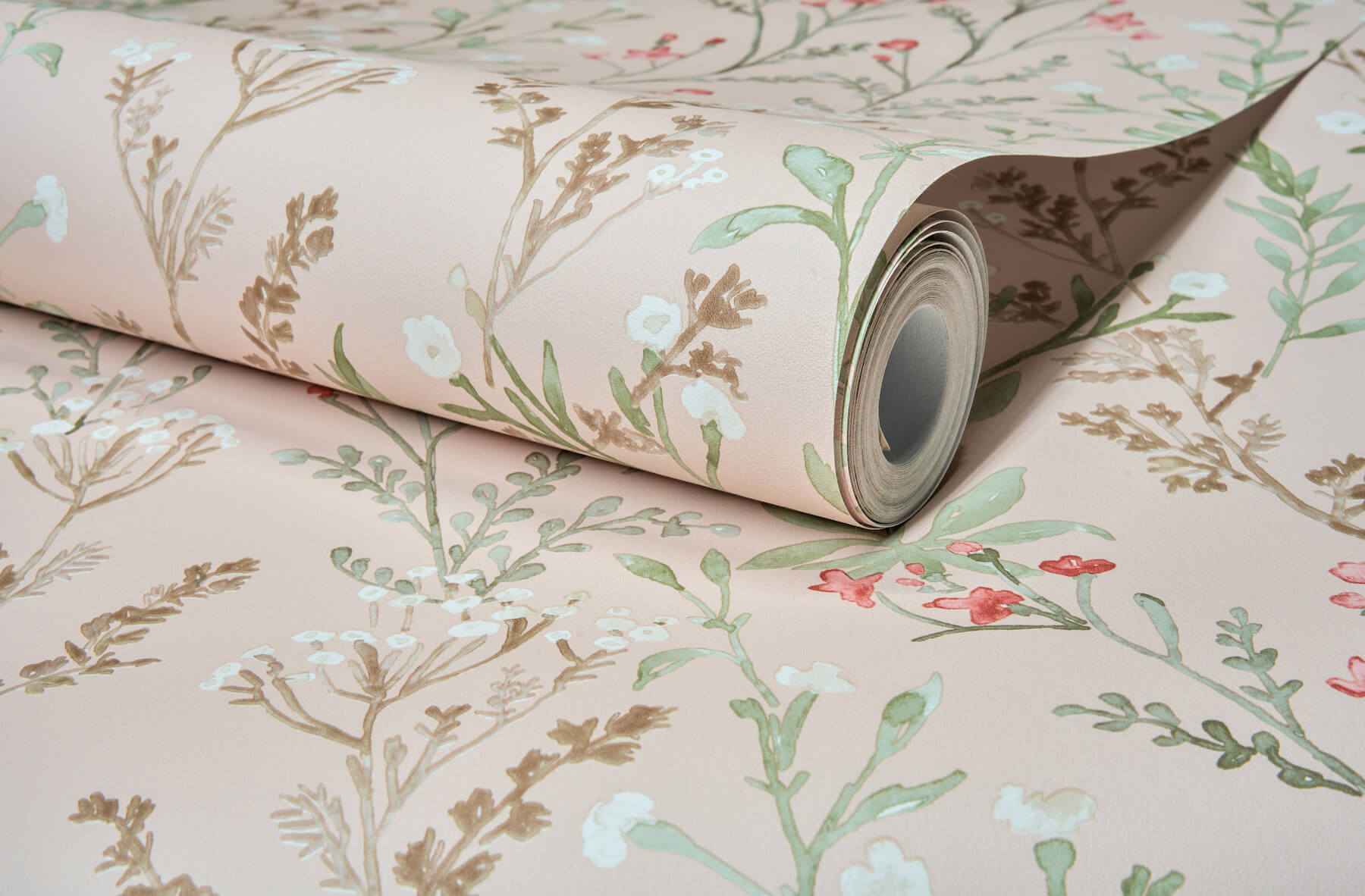 Laverne Blush Wildflowers Wallpaper - York Wallcoverings - 4191-83020 - York Wallcoverings Wallpaper