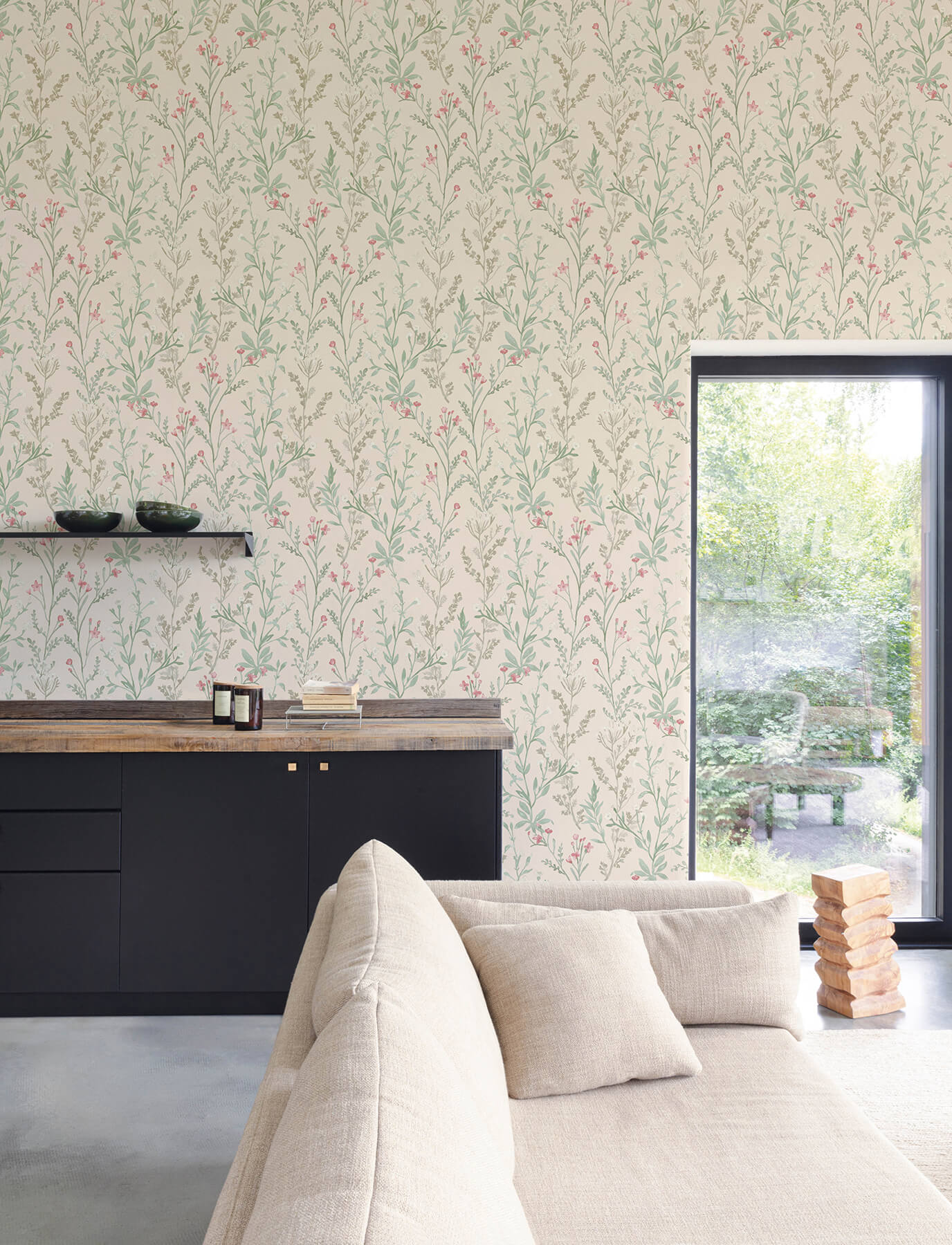 laverne-blush-wildflowers-wallpaper-york-wallcoverings-4191-83020 - York Wallcoverings Papel pintado