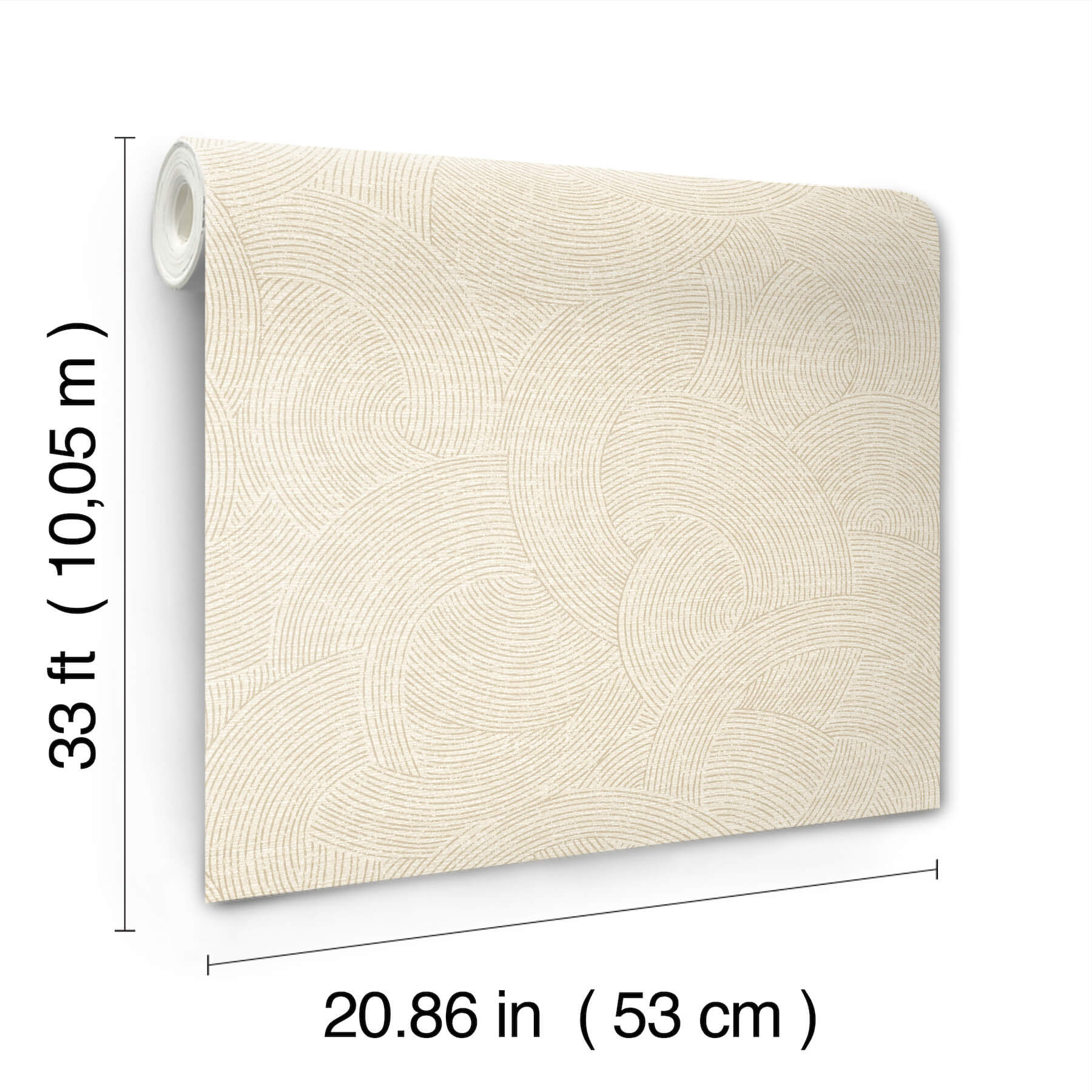 harrison-champagne-swirling-geometric-wallpaper-york-wallcoverings-4191-83021 - York Wallcoverings Papel pintado
