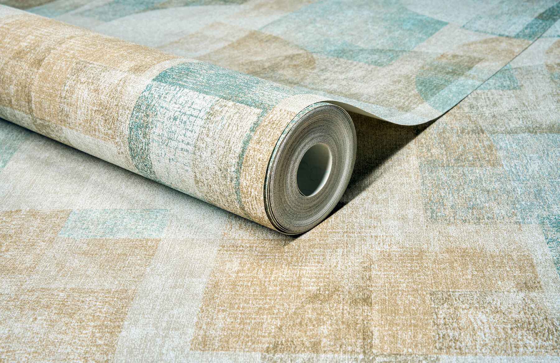 Cassandra Teal Block Geometric Wallpaper - York Wallcoverings - 4191-83031 - York Wallcoverings Wallpaper