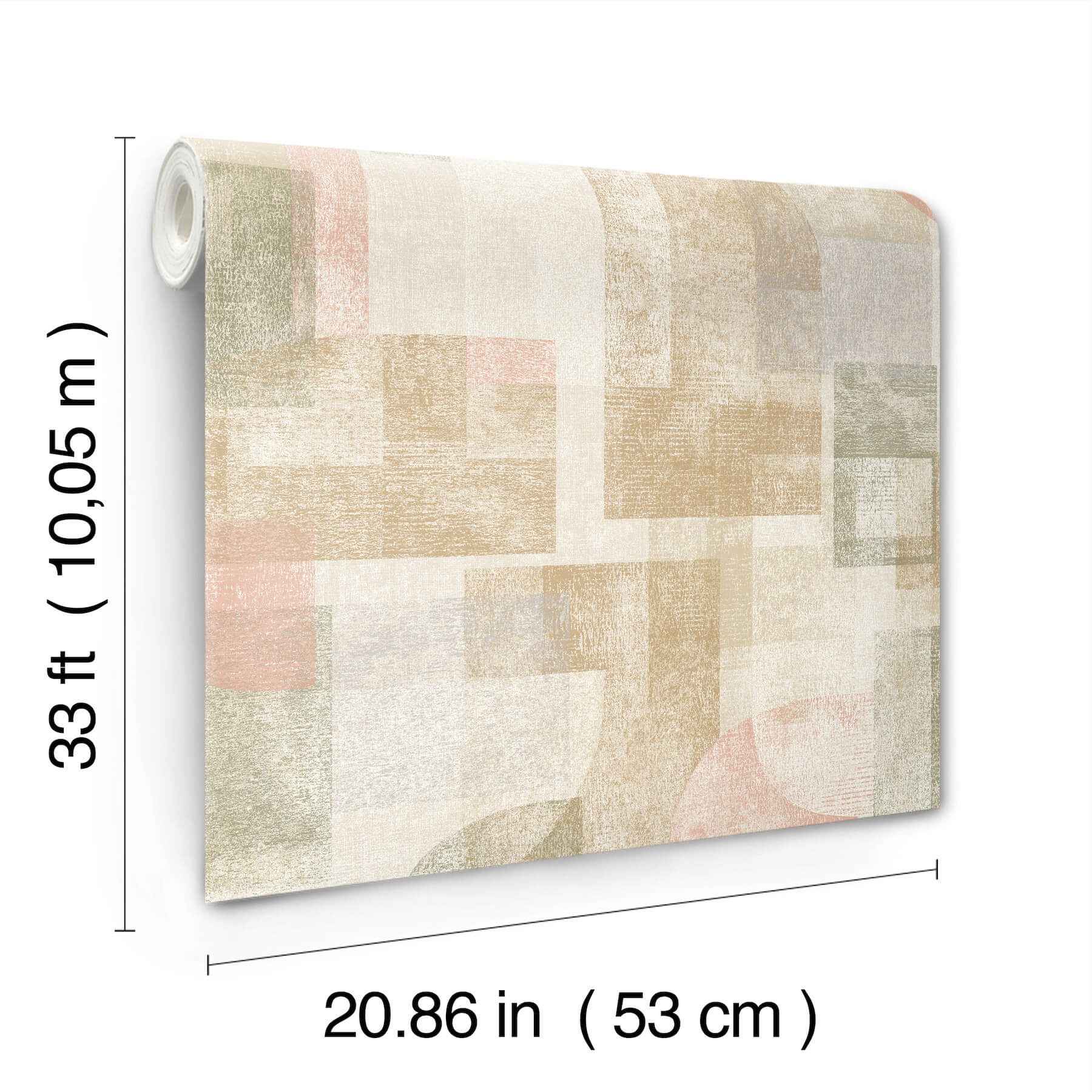 Cassandra Brown Block Geometric Wallpaper - York Wallcoverings - 4191-83032 - York Wallcoverings Wallpaper