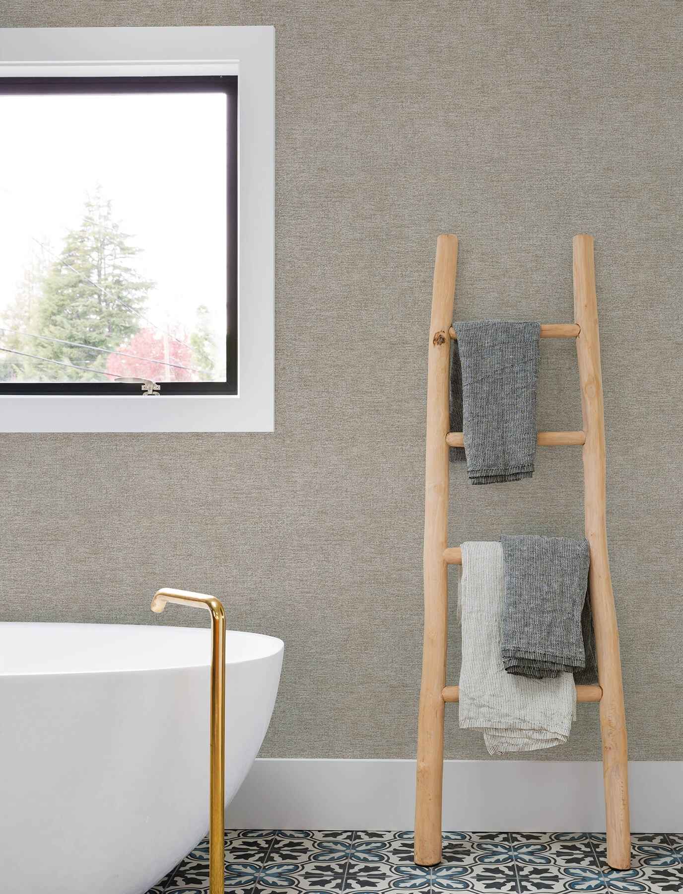 Tansy Dark Grey Distressed Wallpaper - York Wallcoverings - 4191-83039 - York Wallcoverings Wallpaper