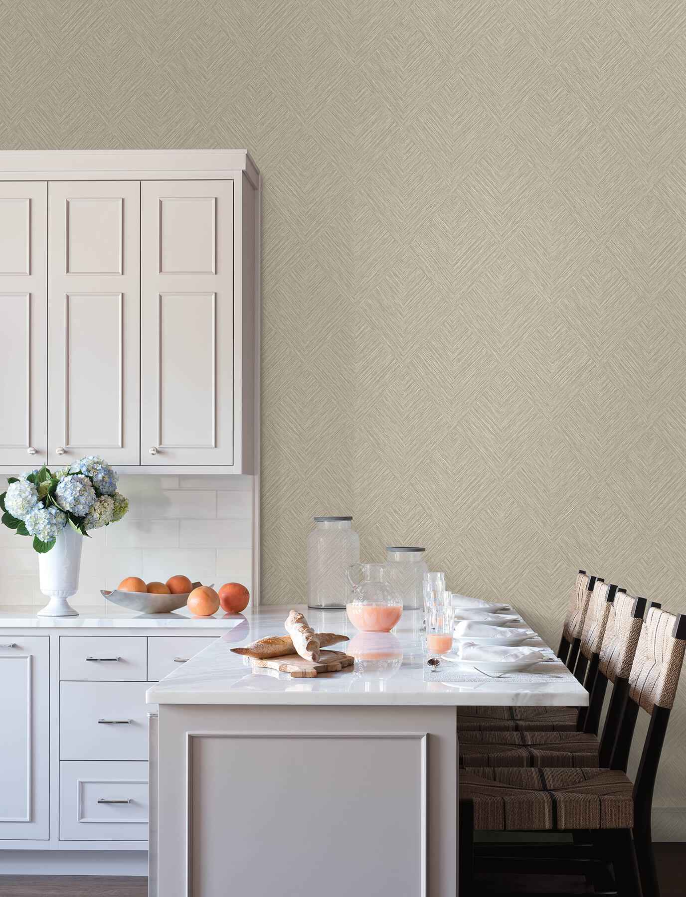 Hollis Taupe Textured Diamond Wallpaper - York Wallcoverings - 4191-83045 - York Wallcoverings Wallpaper