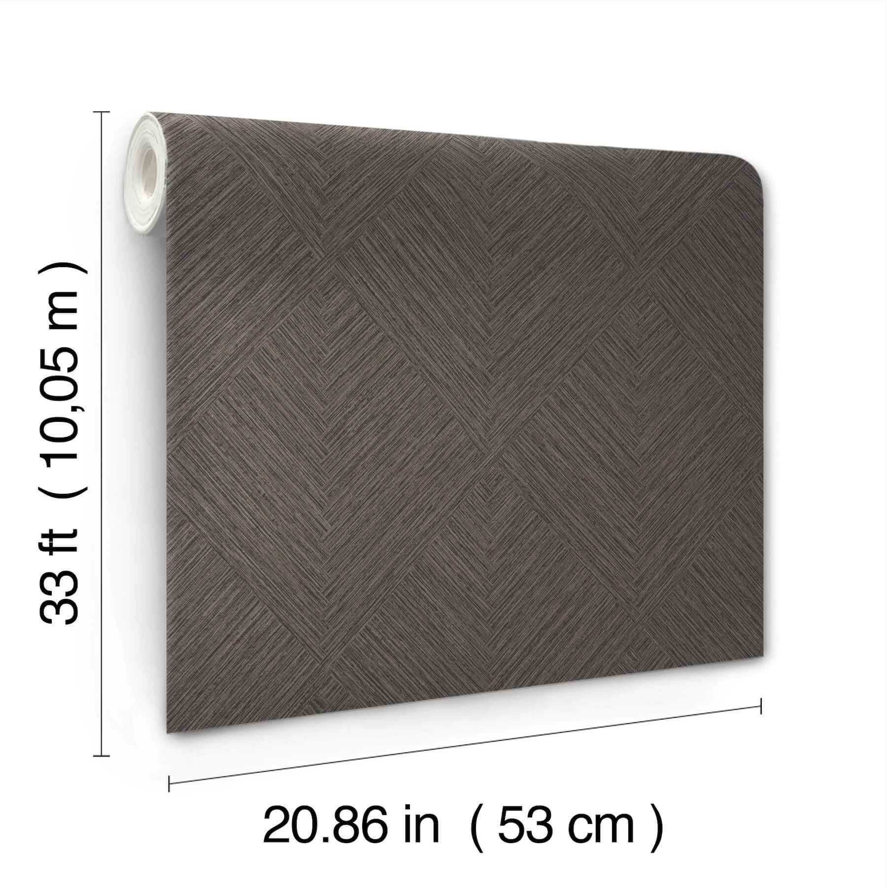Hollis Charcoal Textured Diamond Wallpaper - York Wallcoverings - 4191-83046 - York Wallcoverings Wallpaper