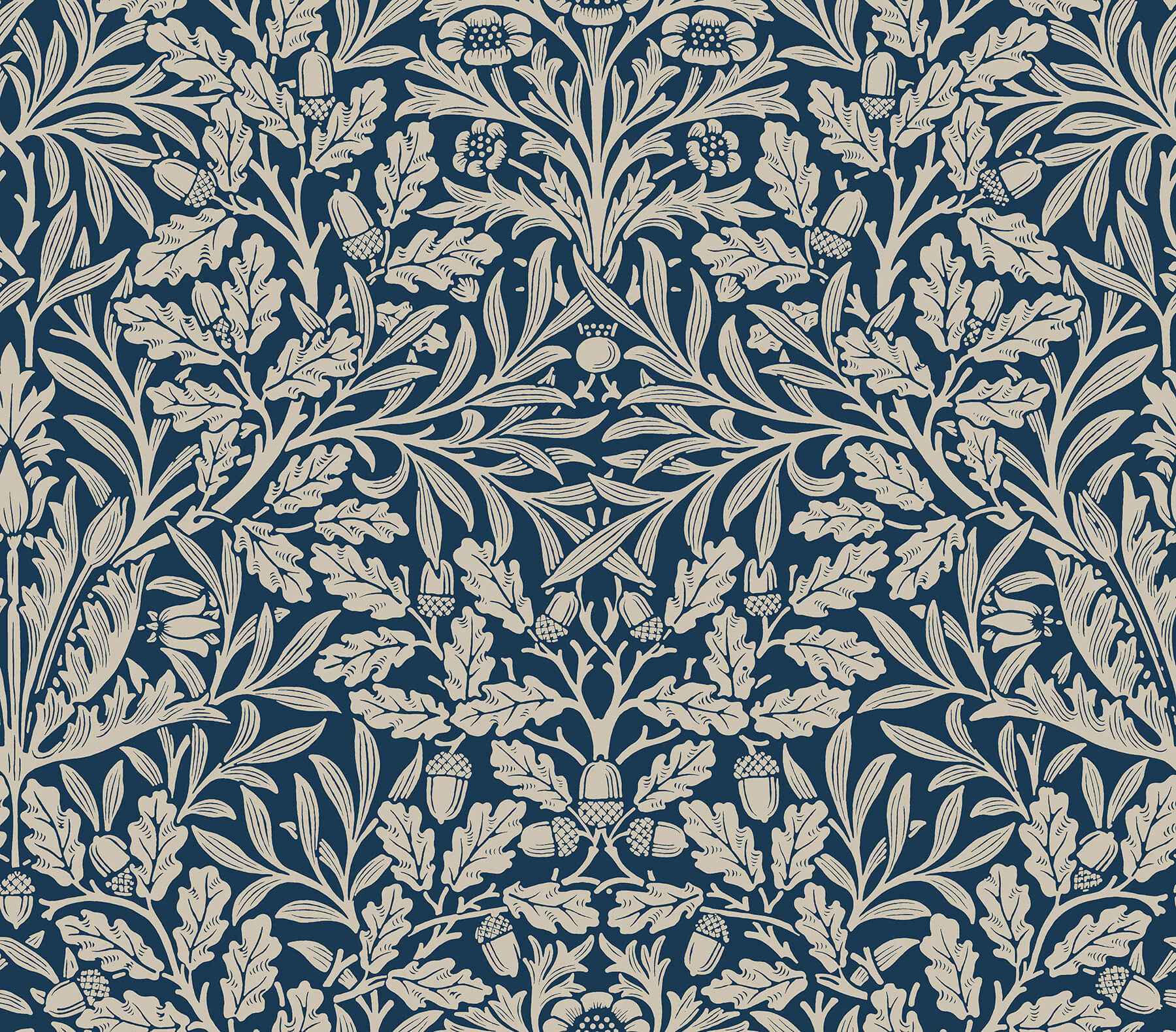 Acorn Indigo Peel and Stick Wallpaper - York Wallcoverings - MCS6586 - York Wallcoverings Wallpaper