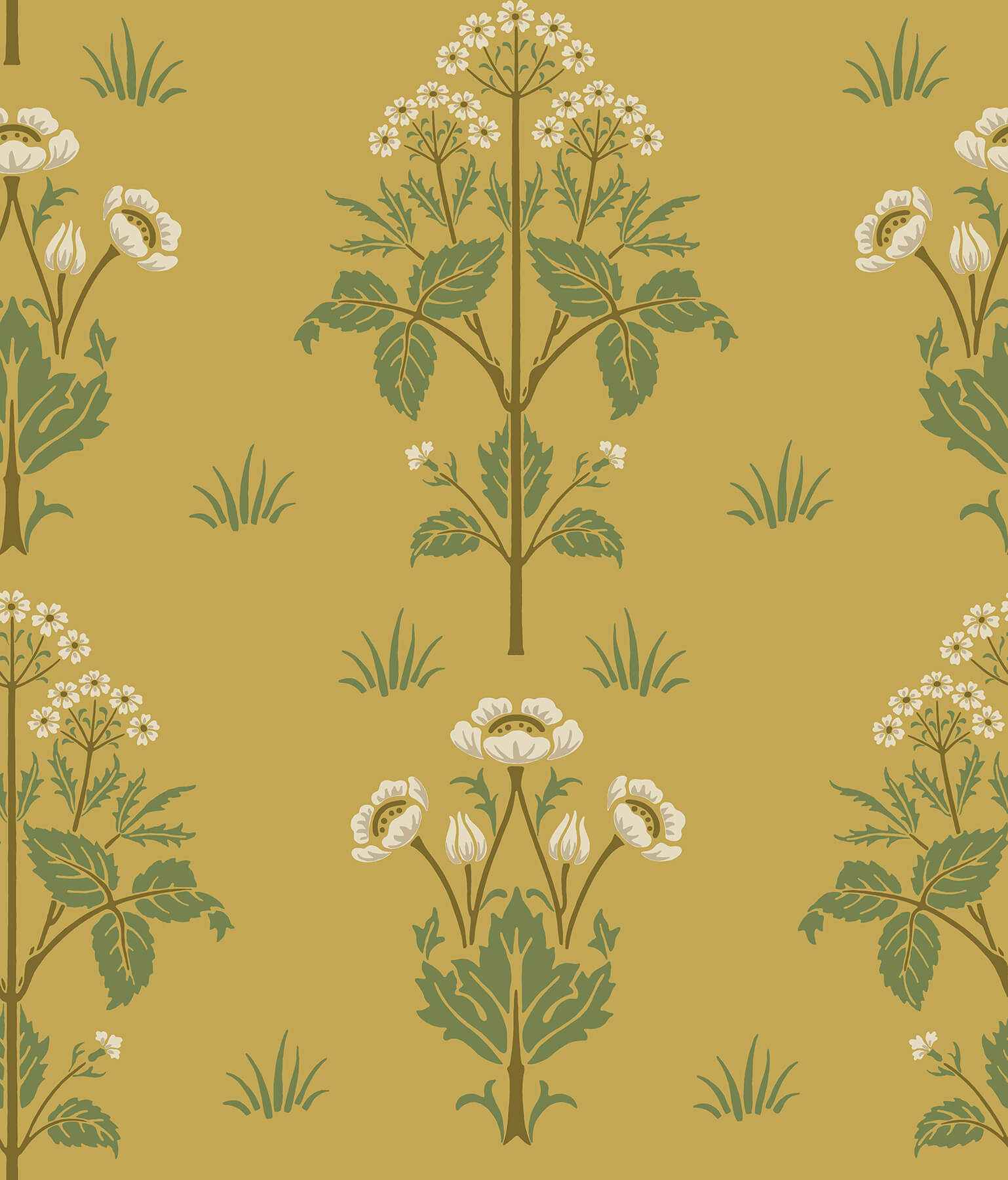 Meadow Sweet Saffron and Thyme Peel and - York Wallcoverings - MCS6607 - York Wallcoverings Wallpaper