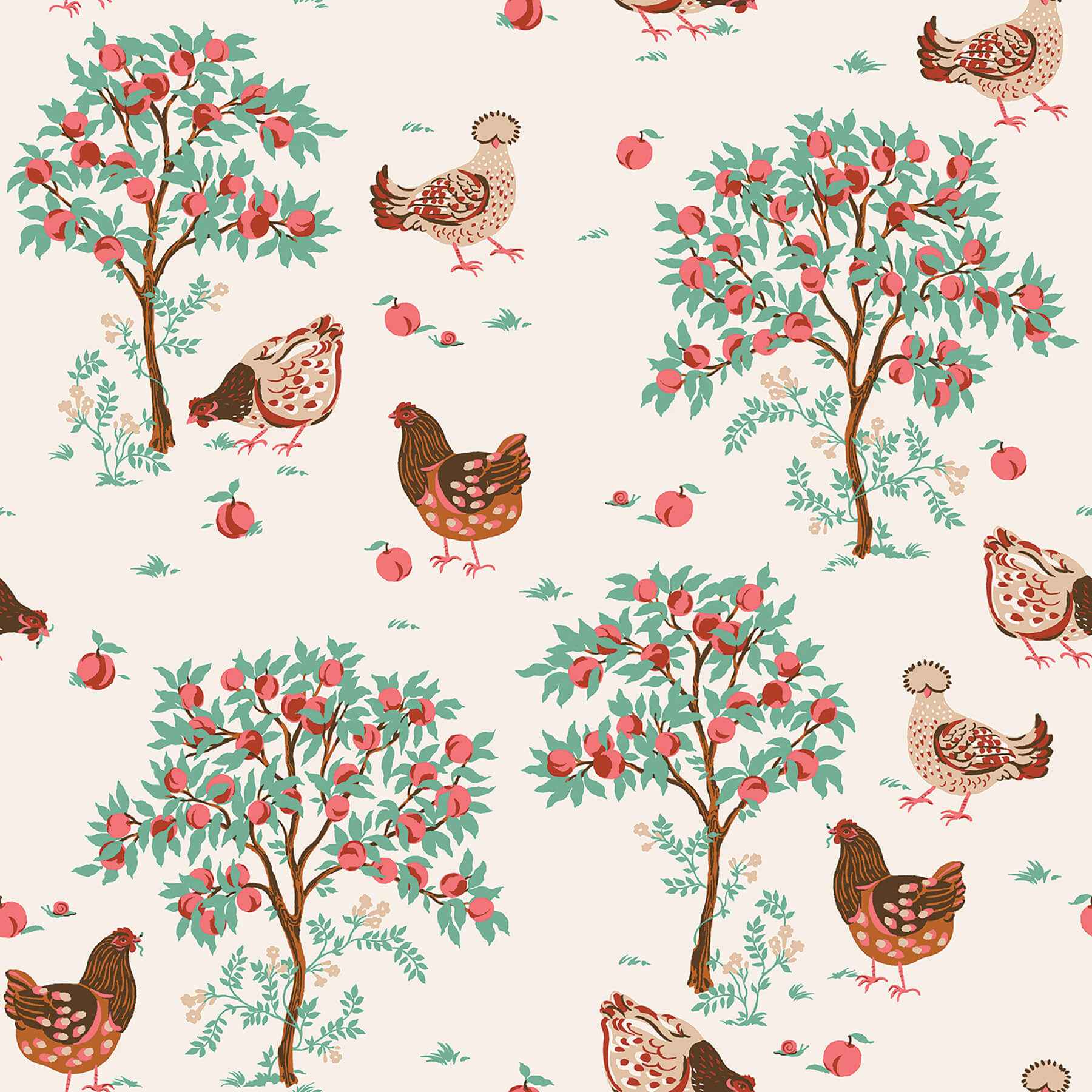 Hen House Linen Peel and Stick Wallpaper - York Wallcoverings - PFS6561