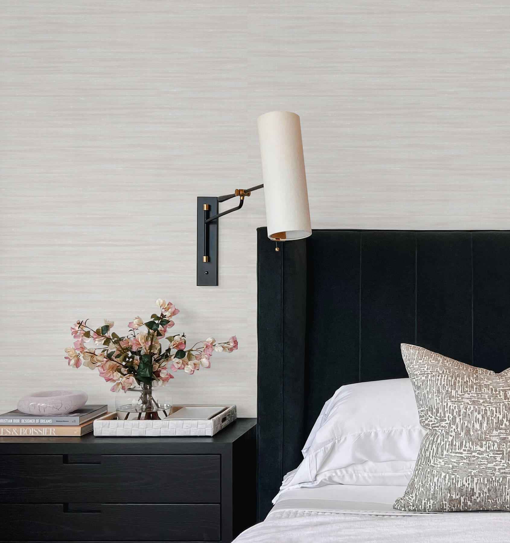 Sari Silk Cream Faux Fabric Wallpaper - York Wallcoverings - UW1007N - York Wallcoverings Wallpaper