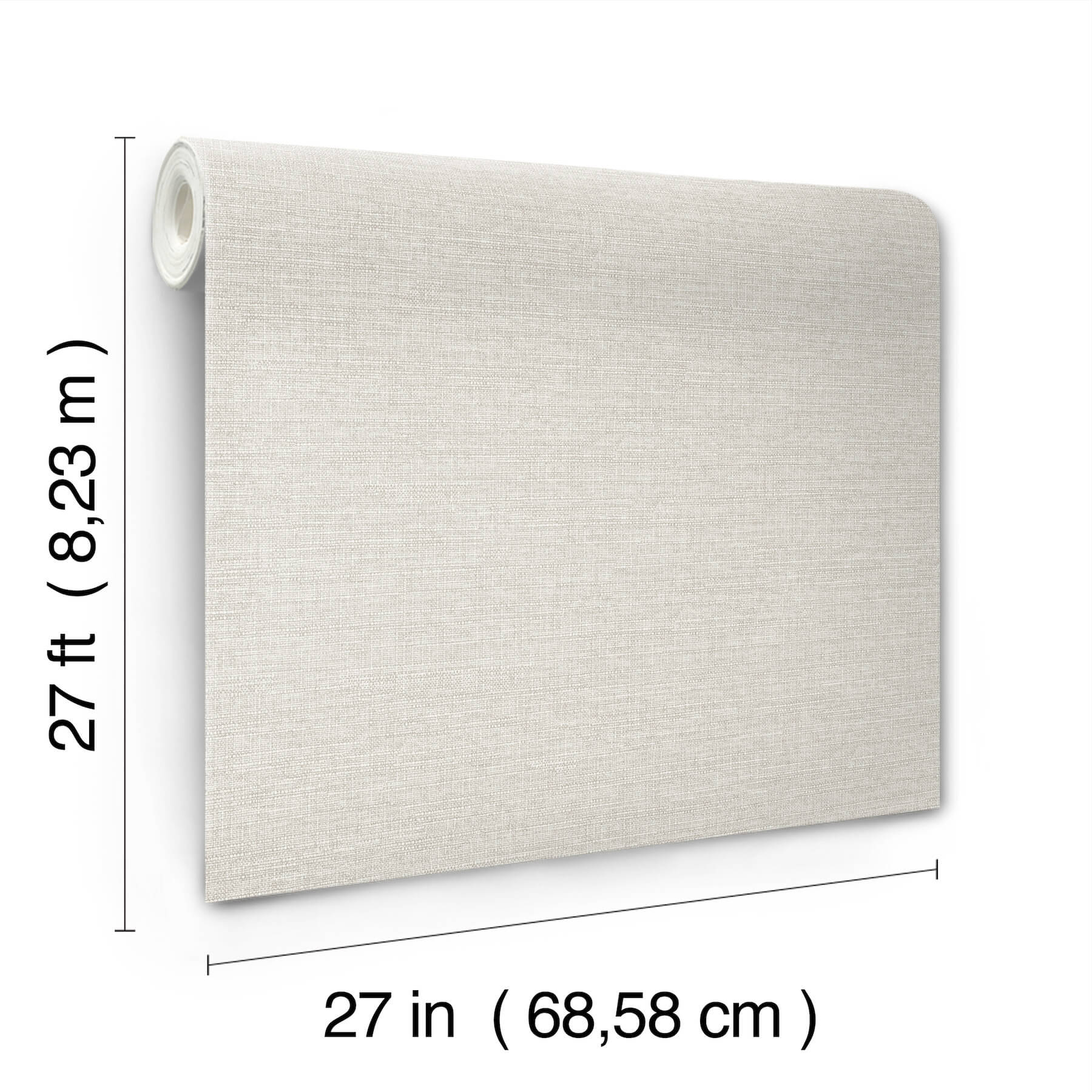 terrene-light-grey-faux-linen-wallpaper-york-wallcoverings-uw1013n - York Wallcoverings Wallpaper