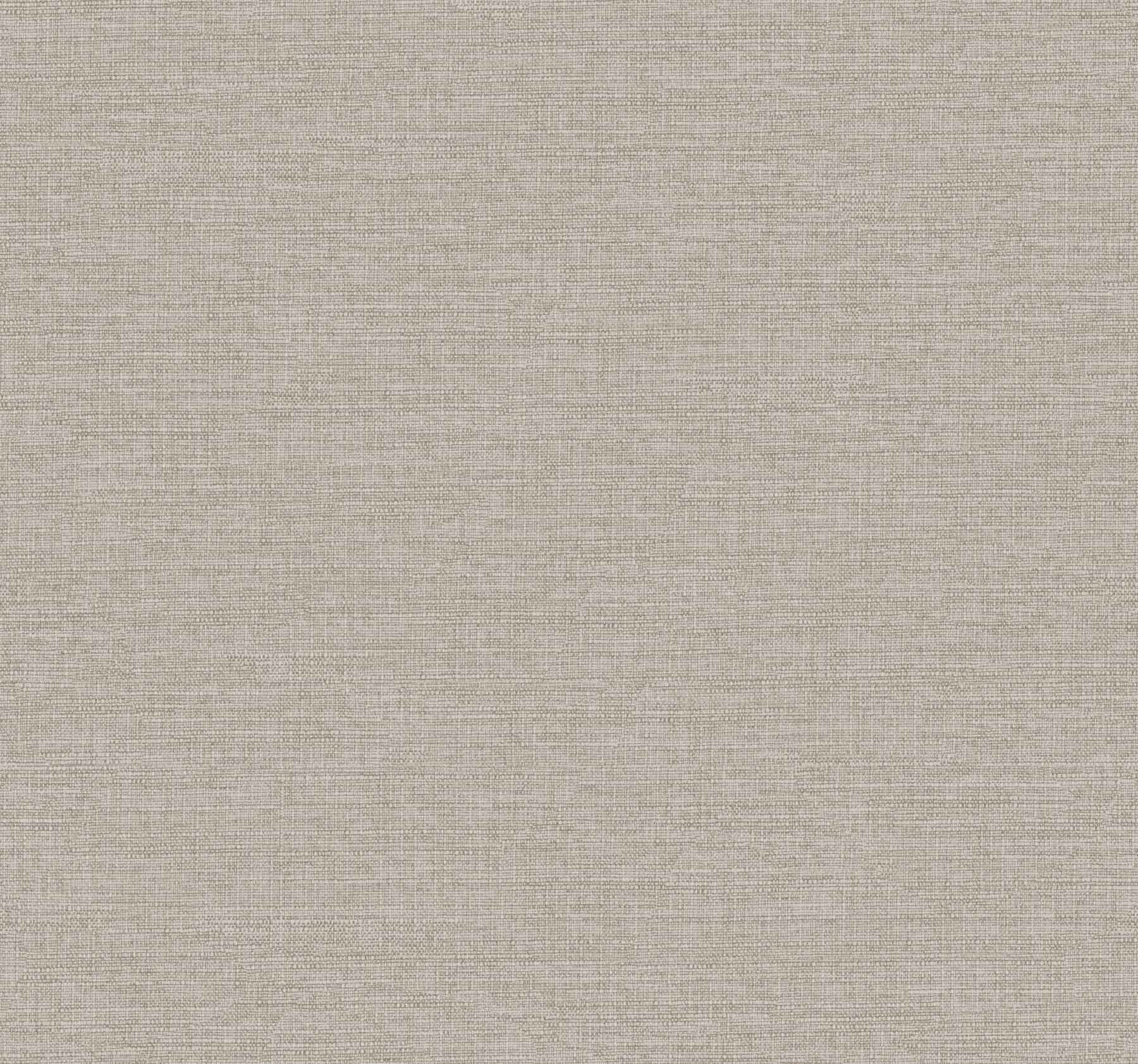 Terrene Grey Faux Linen Wallpaper - York Wallcoverings - UW1015N