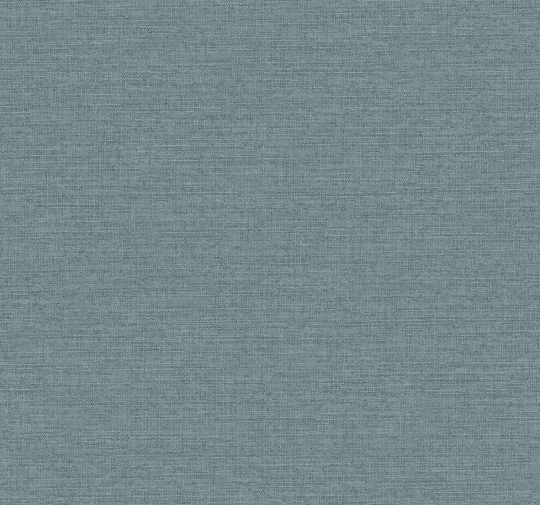 Terrene Teal Faux Linen Wallpaper - York Wallcoverings - UW1019N - York Wallcoverings Wallpaper