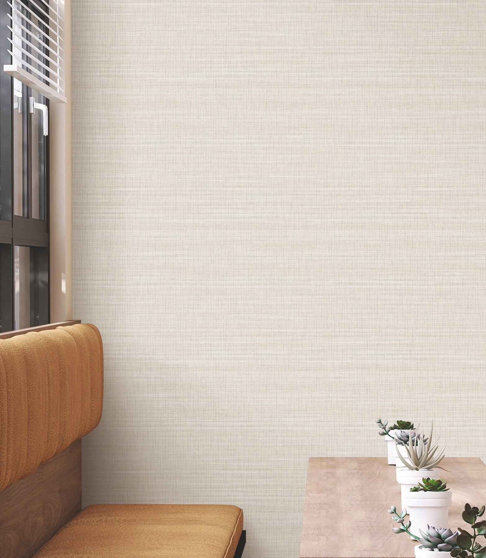 Down To Earth Cream Striated Wallpaper - York Wallcoverings - UW1042N - York Wallcoverings Wallpaper