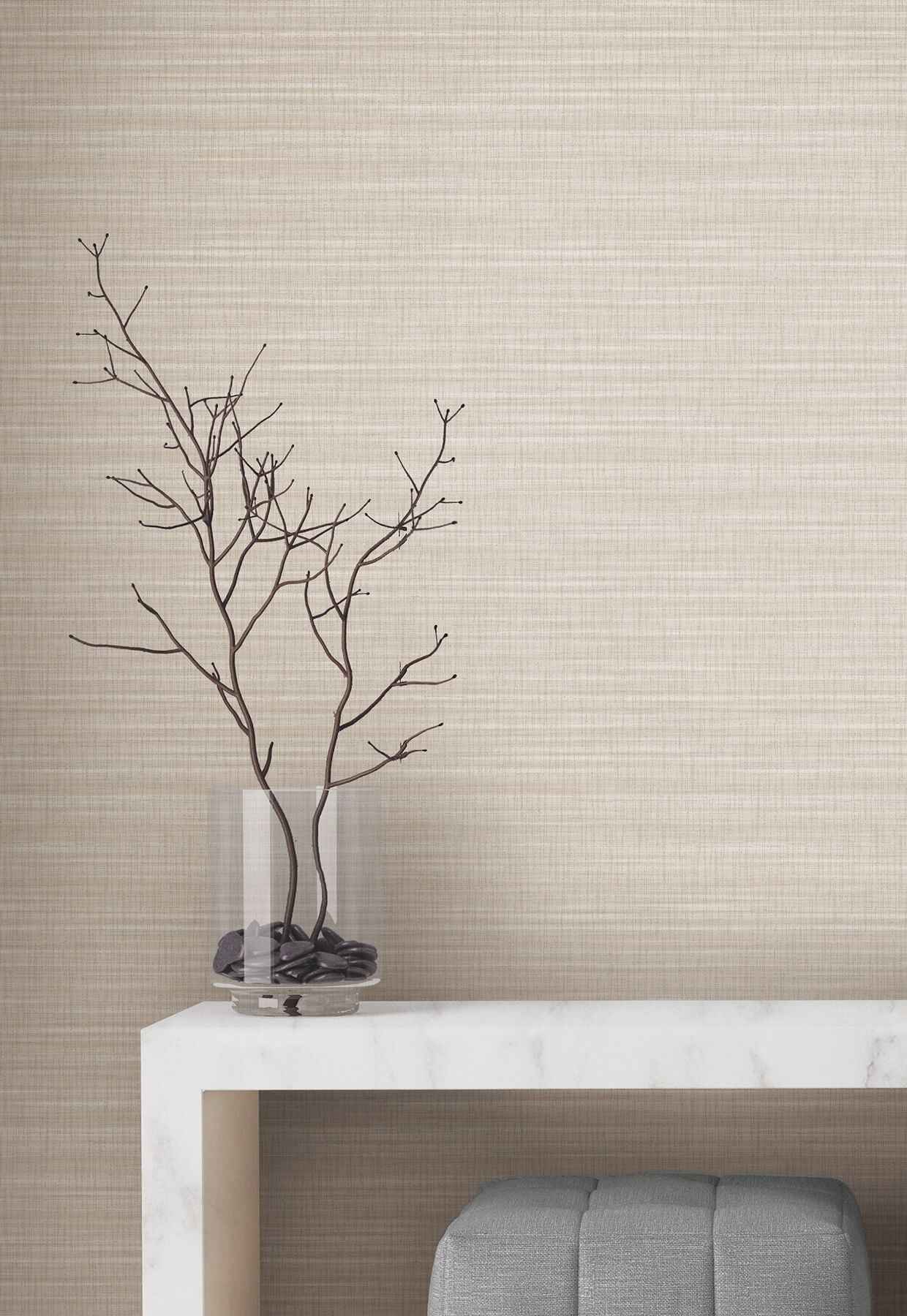 Down To Earth Beige Striated Wallpaper - York Wallcoverings - UW1043N - York Wallcoverings Wallpaper
