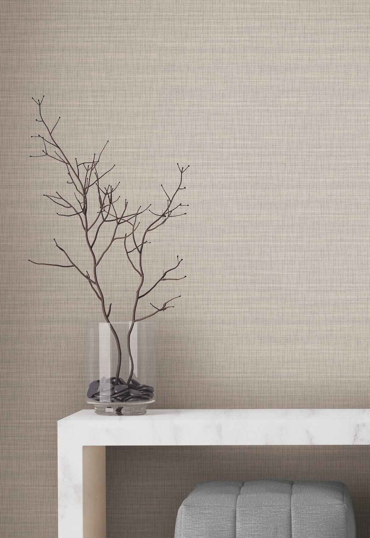 Down To Earth Taupe Striated Wallpaper - York Wallcoverings - UW1044N - York Wallcoverings Wallpaper