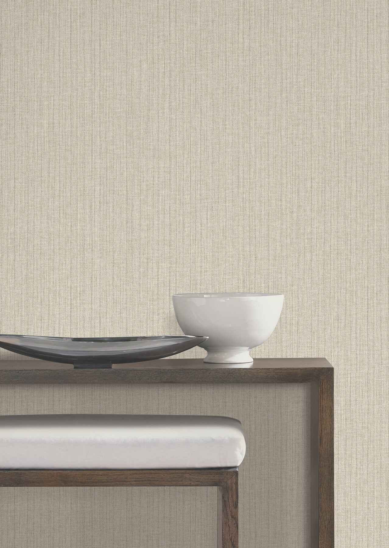 Silk Spun Khaki Tactile Stripe Wallpaper - York Wallcoverings - UW1051N - York Wallcoverings Wallpaper