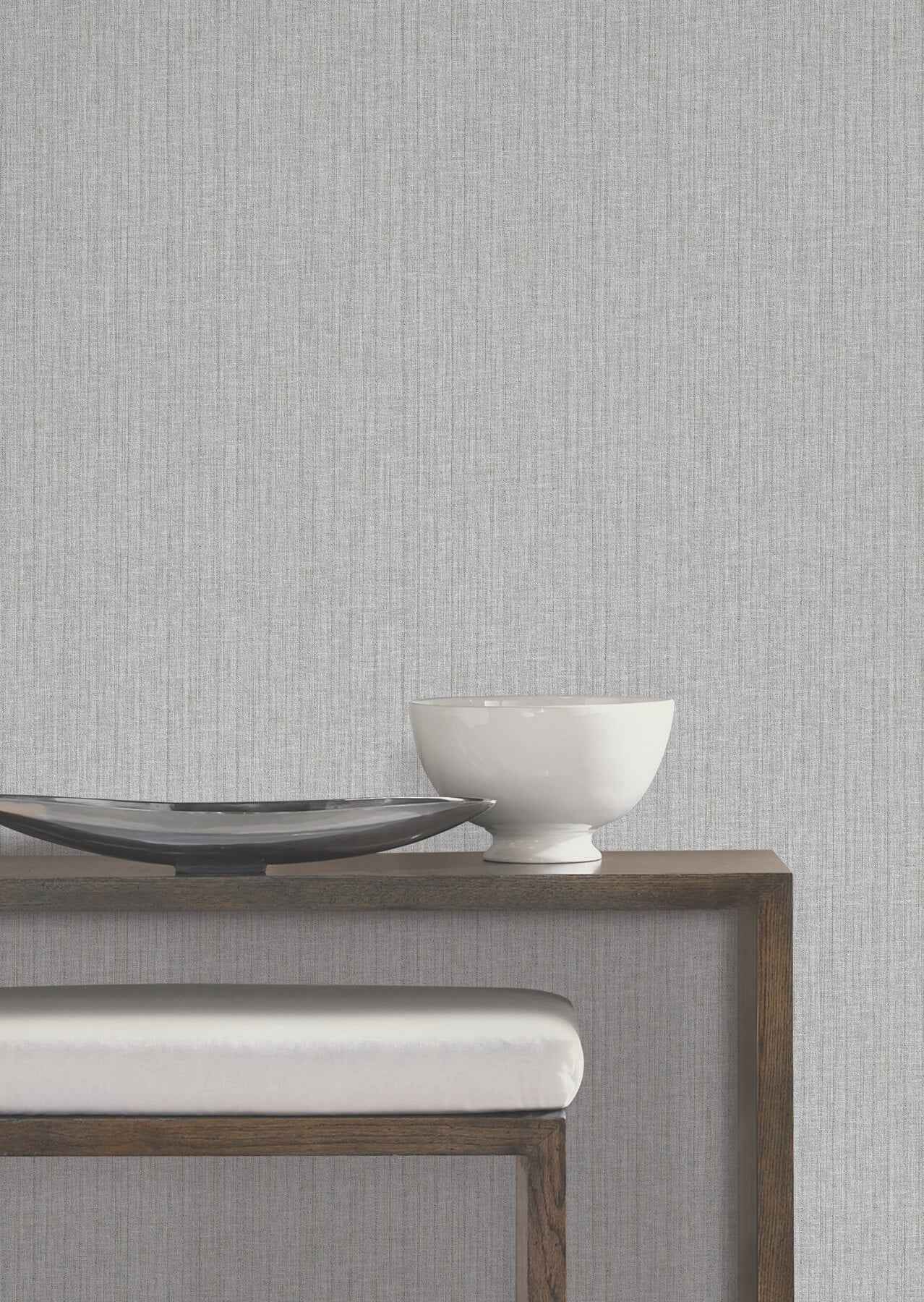 Silk Spun Light Grey Tactile Stripe Wallpaper - York Wallcoverings - UW1057N - York Wallcoverings Wallpaper