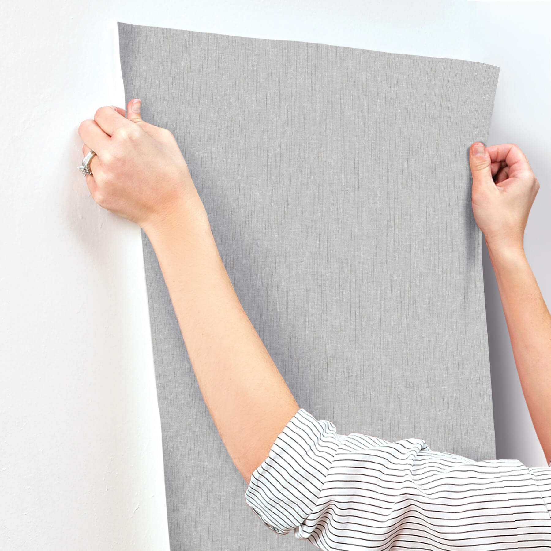 silk-spun-light-grey-tactile-stripe-wallpaper-york-wallcoverings-uw1057n - York Wallcoverings Wallpaper