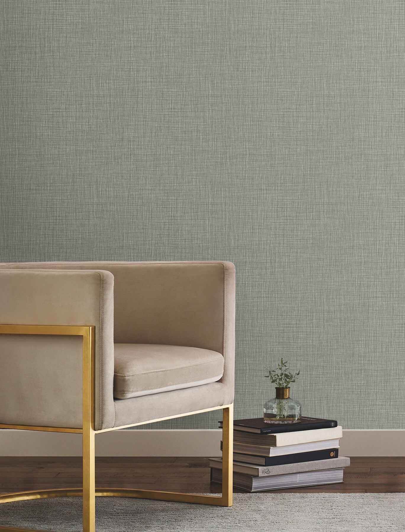 Crossover Green Crosshatch Wallpaper - York Wallcoverings - UW1063N - York Wallcoverings Wallpaper