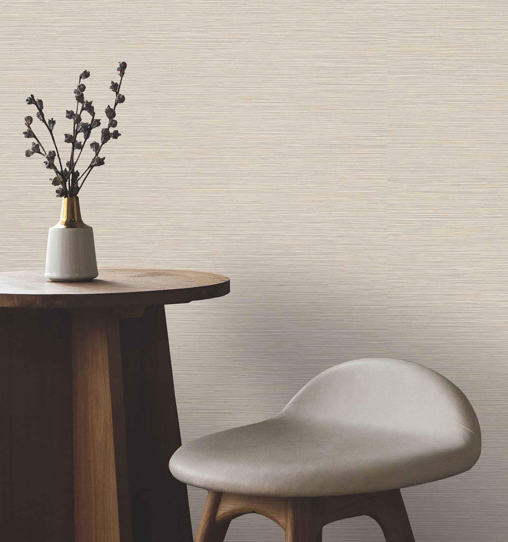Oasis Neutral Faux Grasscloth Wallpaper - York Wallcoverings - UW1074N - York Wallcoverings Wallpaper